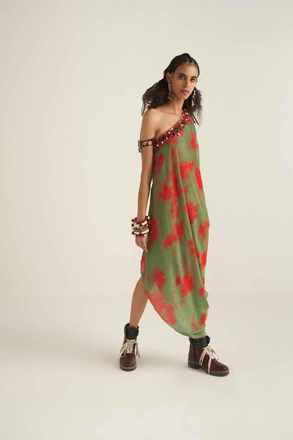 RASA ONE SHOULDER DRESS