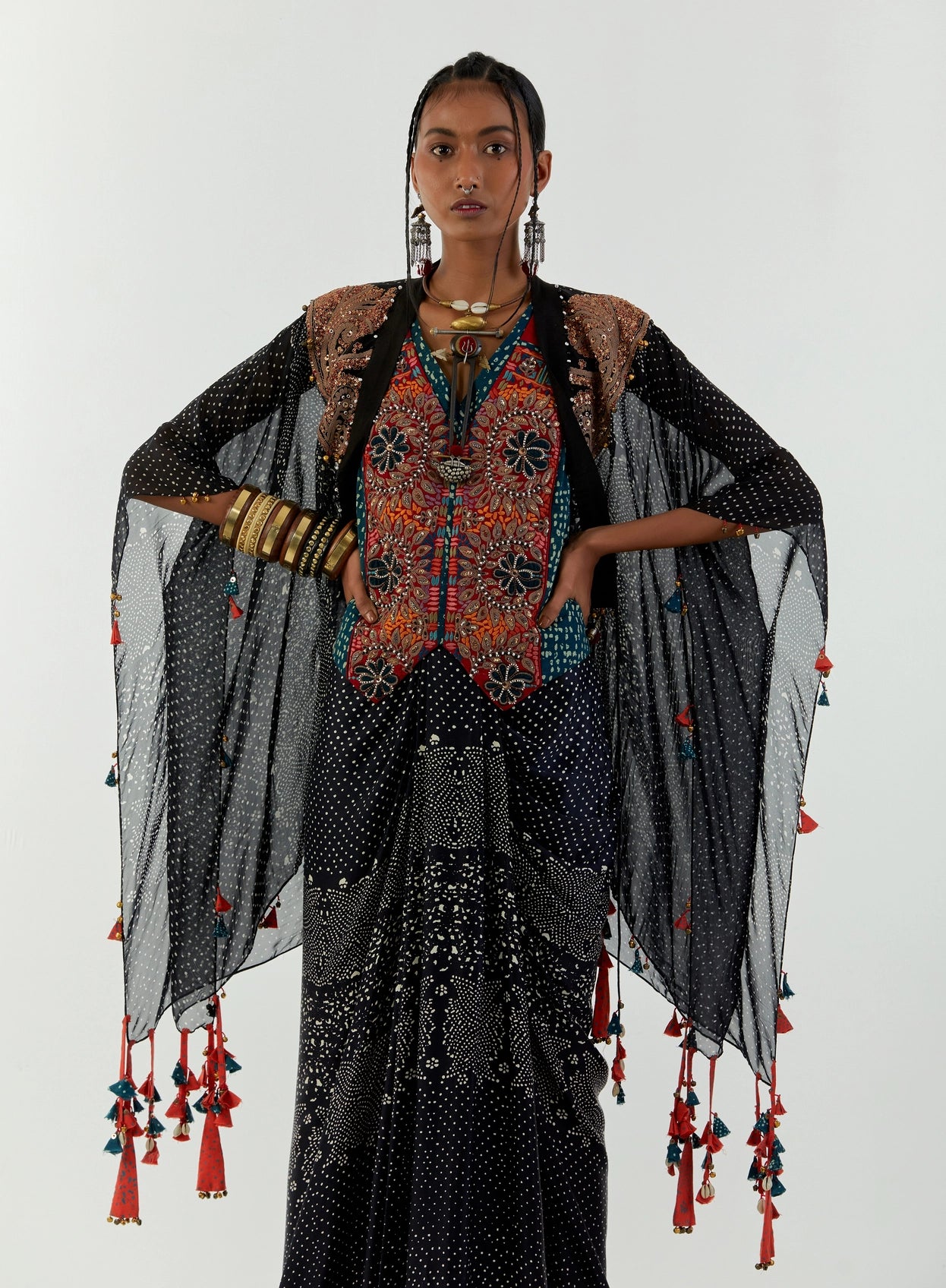 VENI DUPATTA JACKET SET WITH BHUMI CORSET BLOUSE