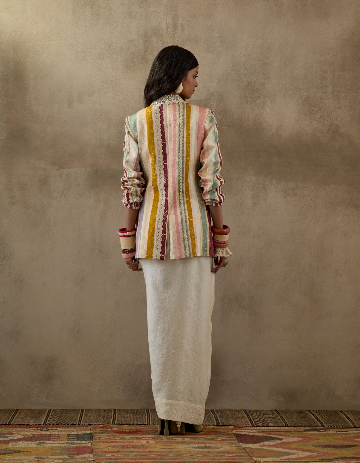 NOORI DOUBLE BREASTED JACKET SET