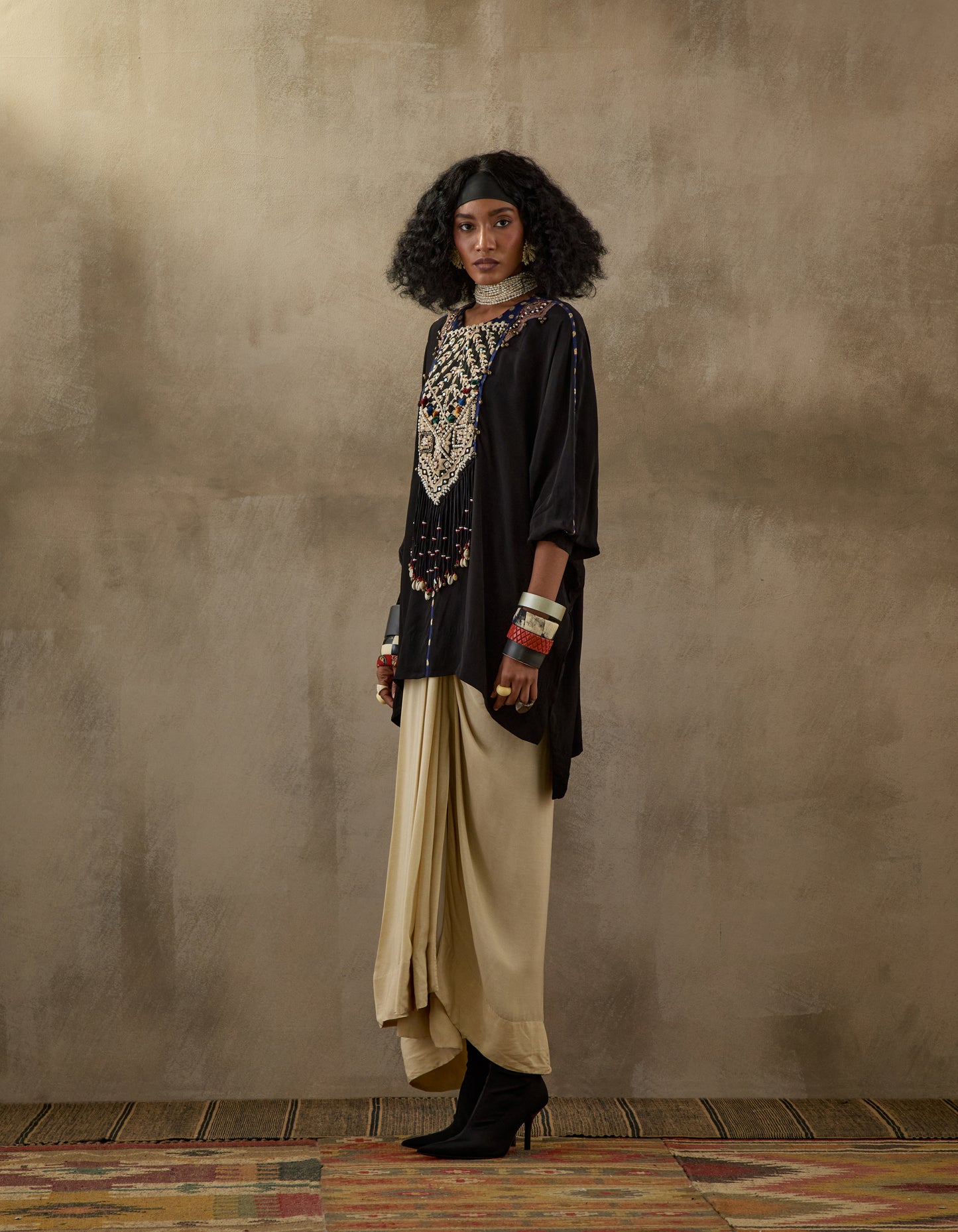 KURU TRAPEZE KURTA SET