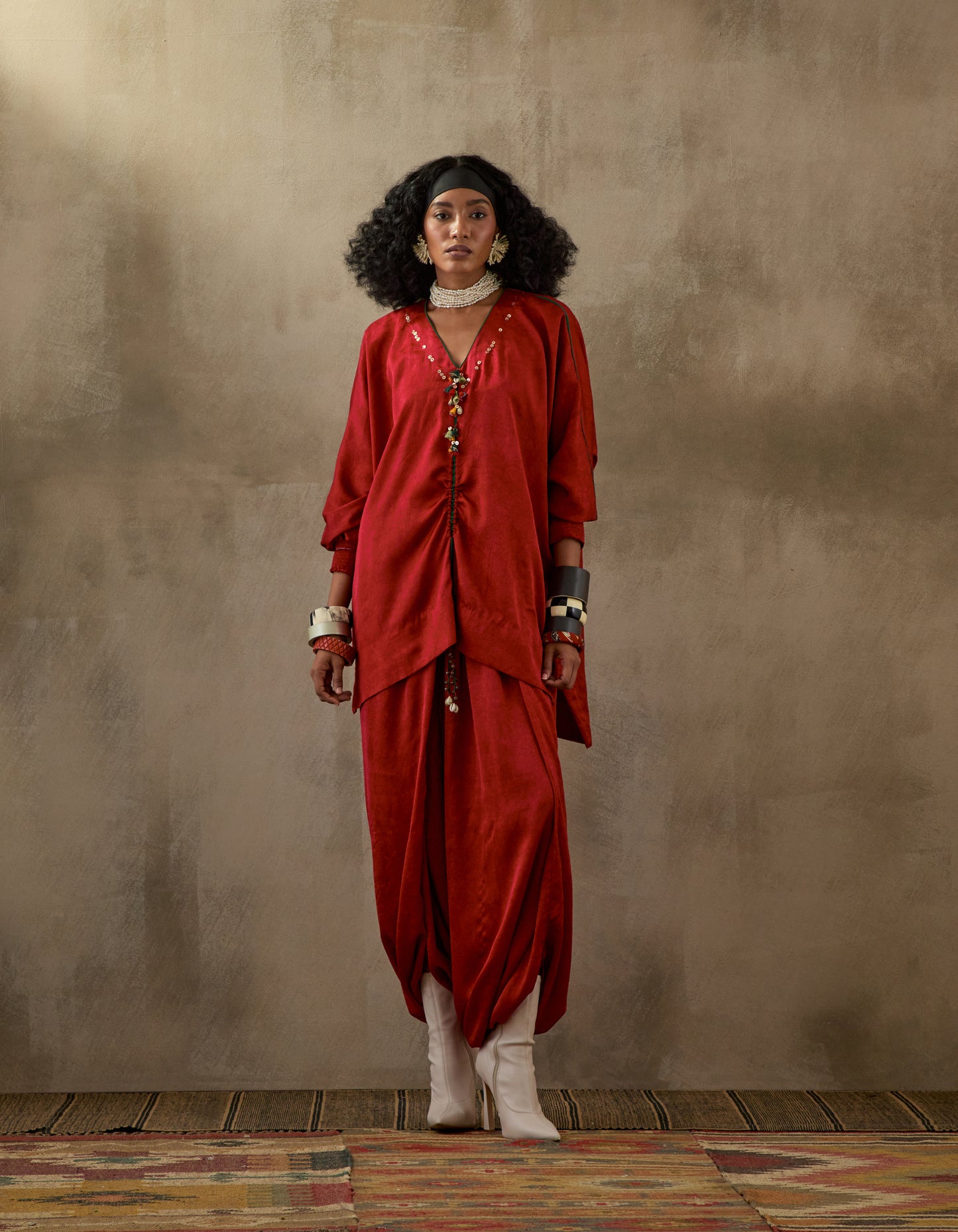 KURU TRAPEZE KURTA SET