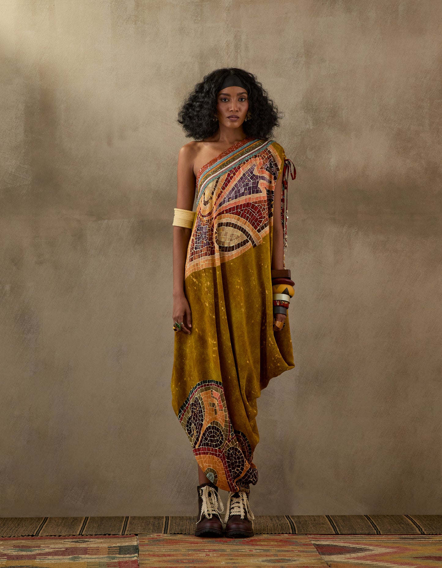 RASA ONE SHOULDER DRESS