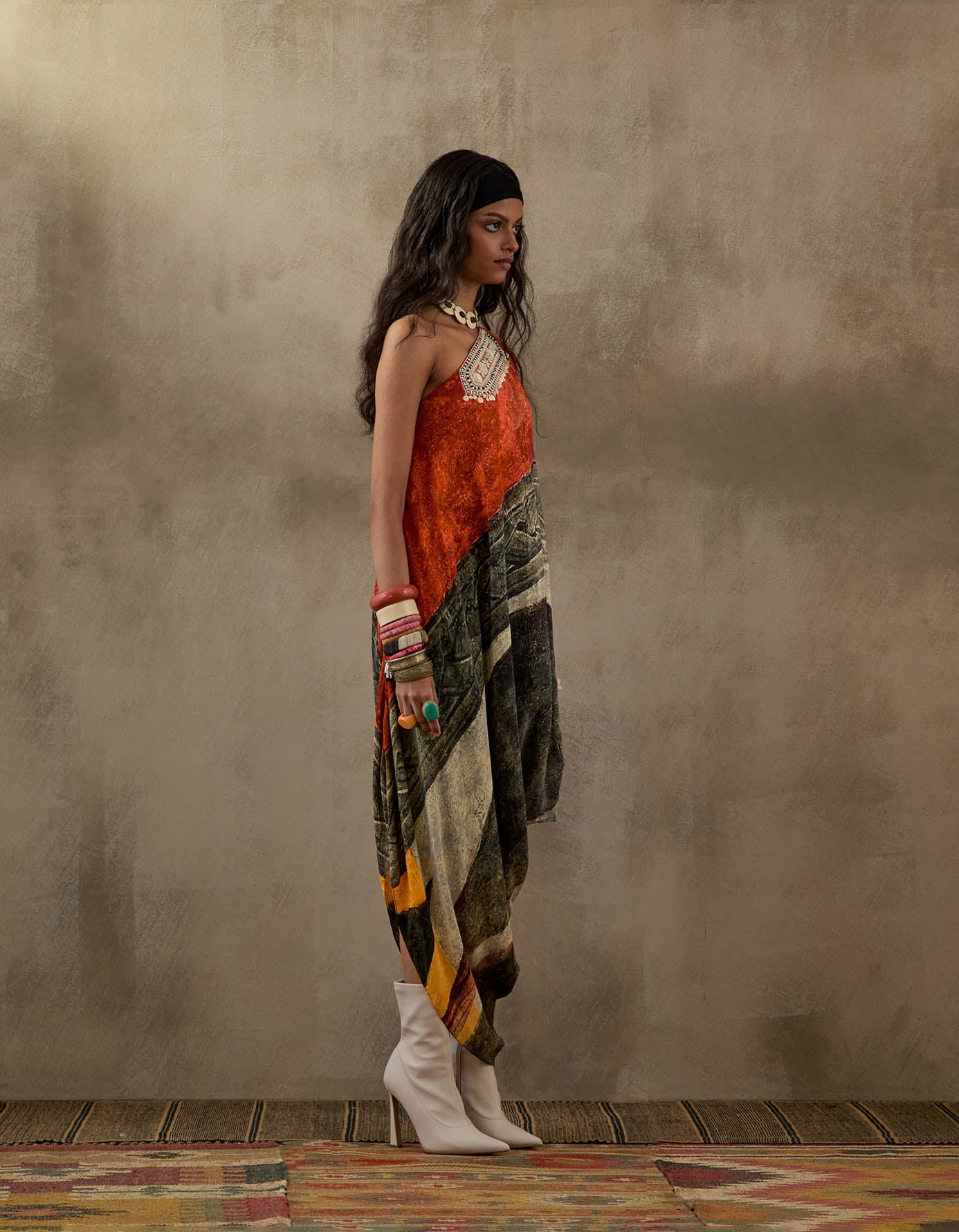 RASA ONE SHOULDER DRESS