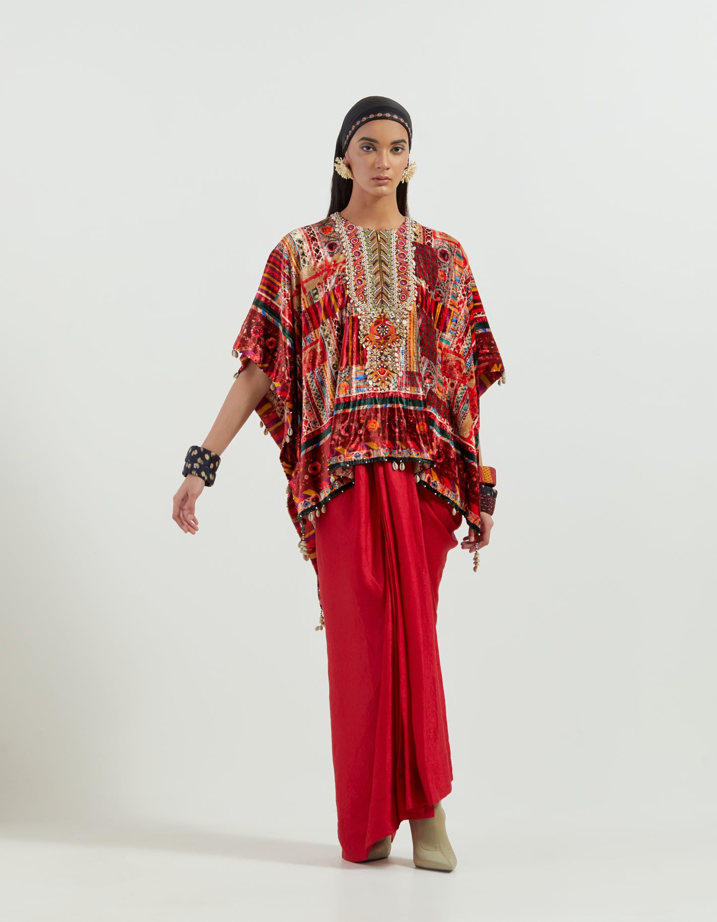 VENI DUPATTA PONCHO JACKET