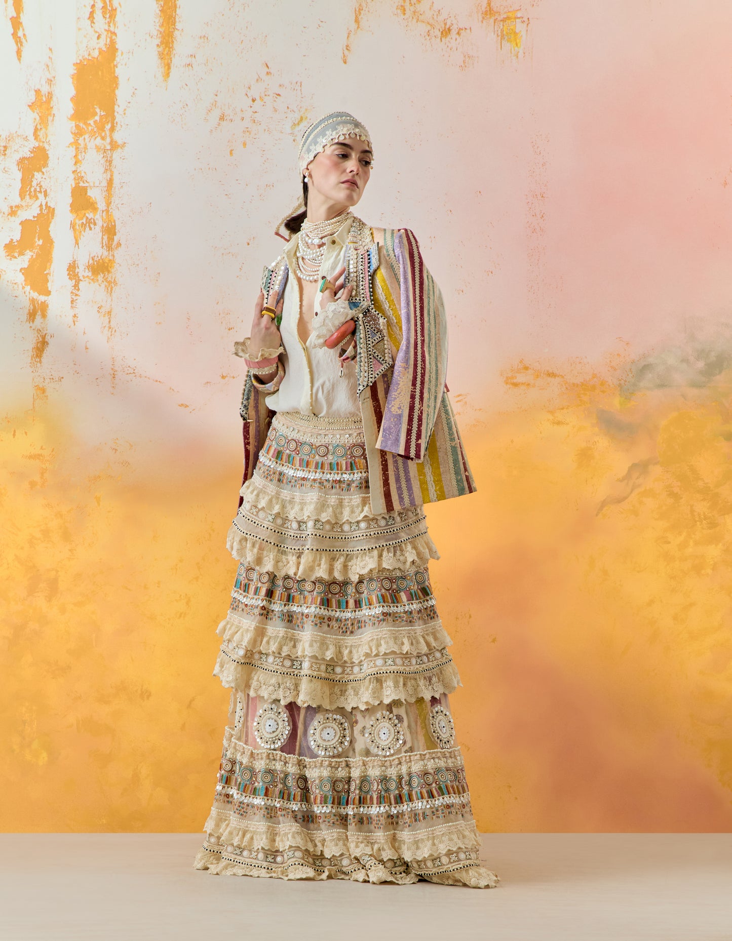 NOORI DOUBLE BREASTED JACKET SET