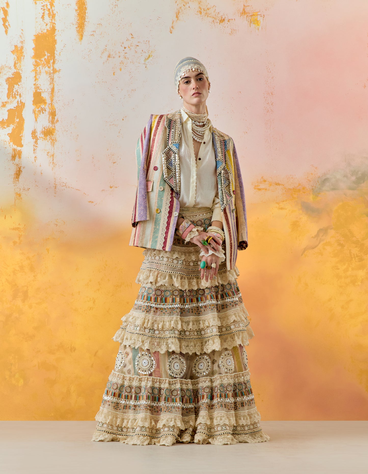 NOORI DOUBLE BREASTED JACKET SET