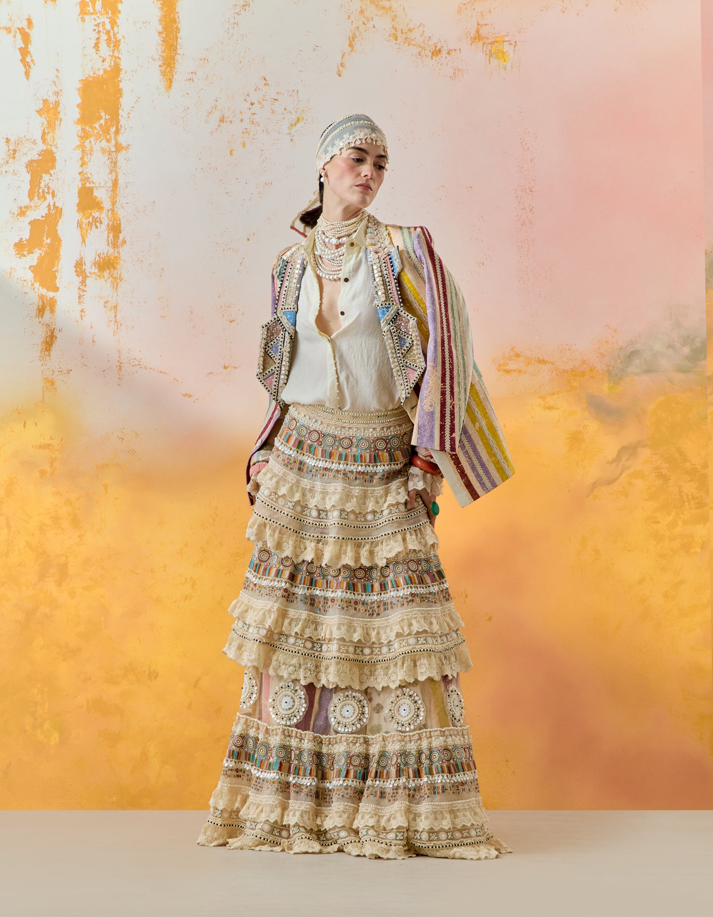 NOORI DOUBLE BREASTED JACKET SET