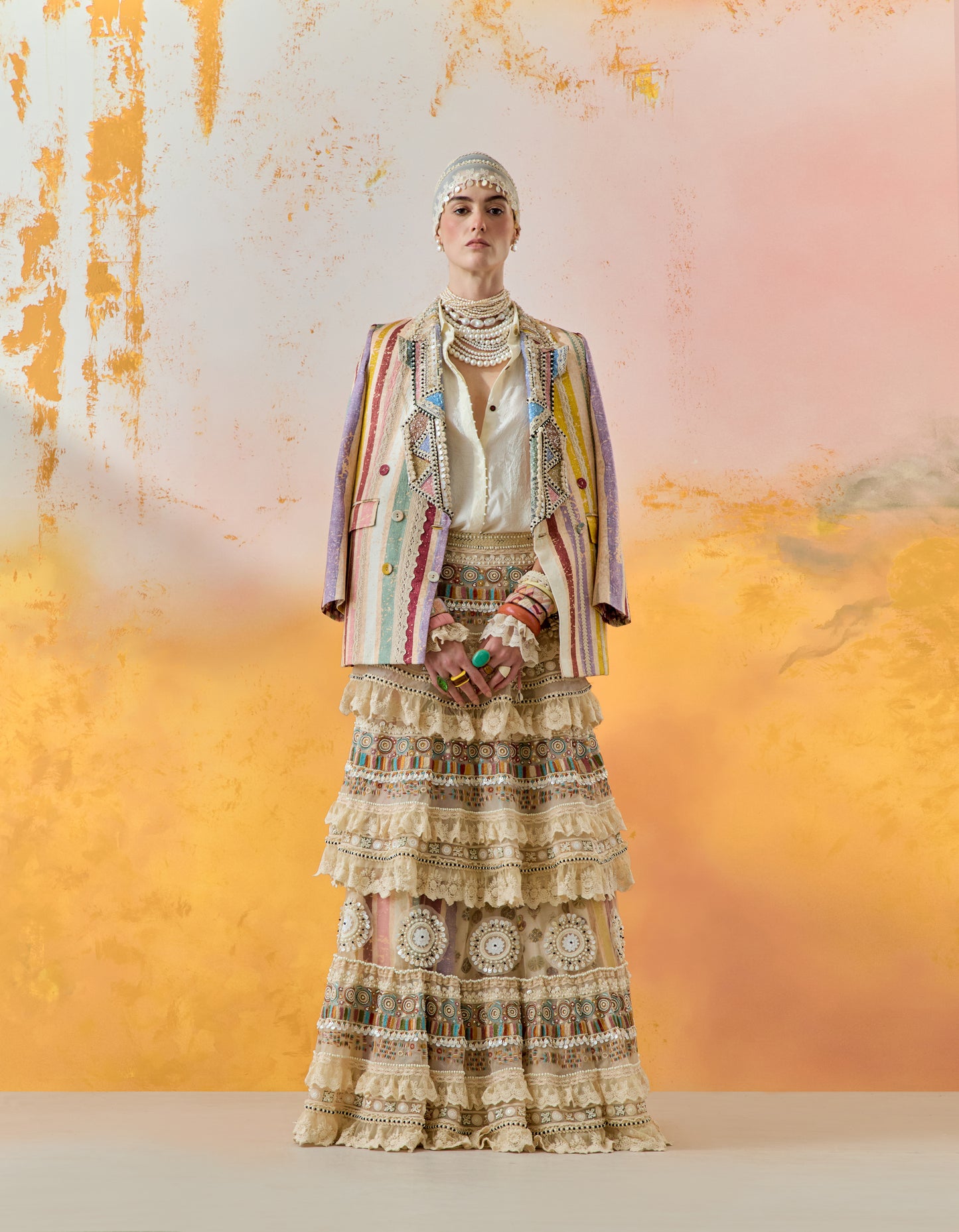 NOORI DOUBLE BREASTED JACKET SET
