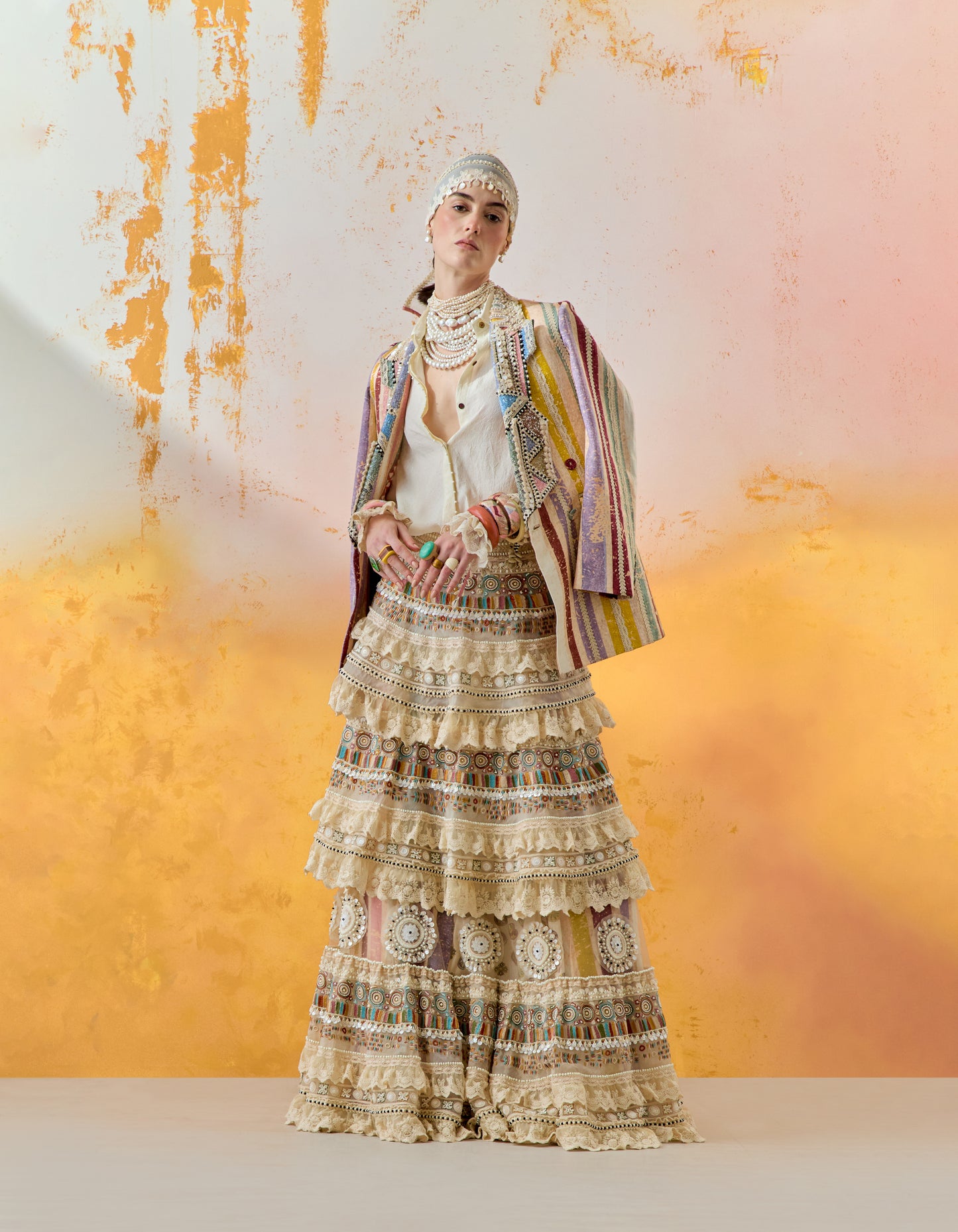 NOORI DOUBLE BREASTED JACKET SET