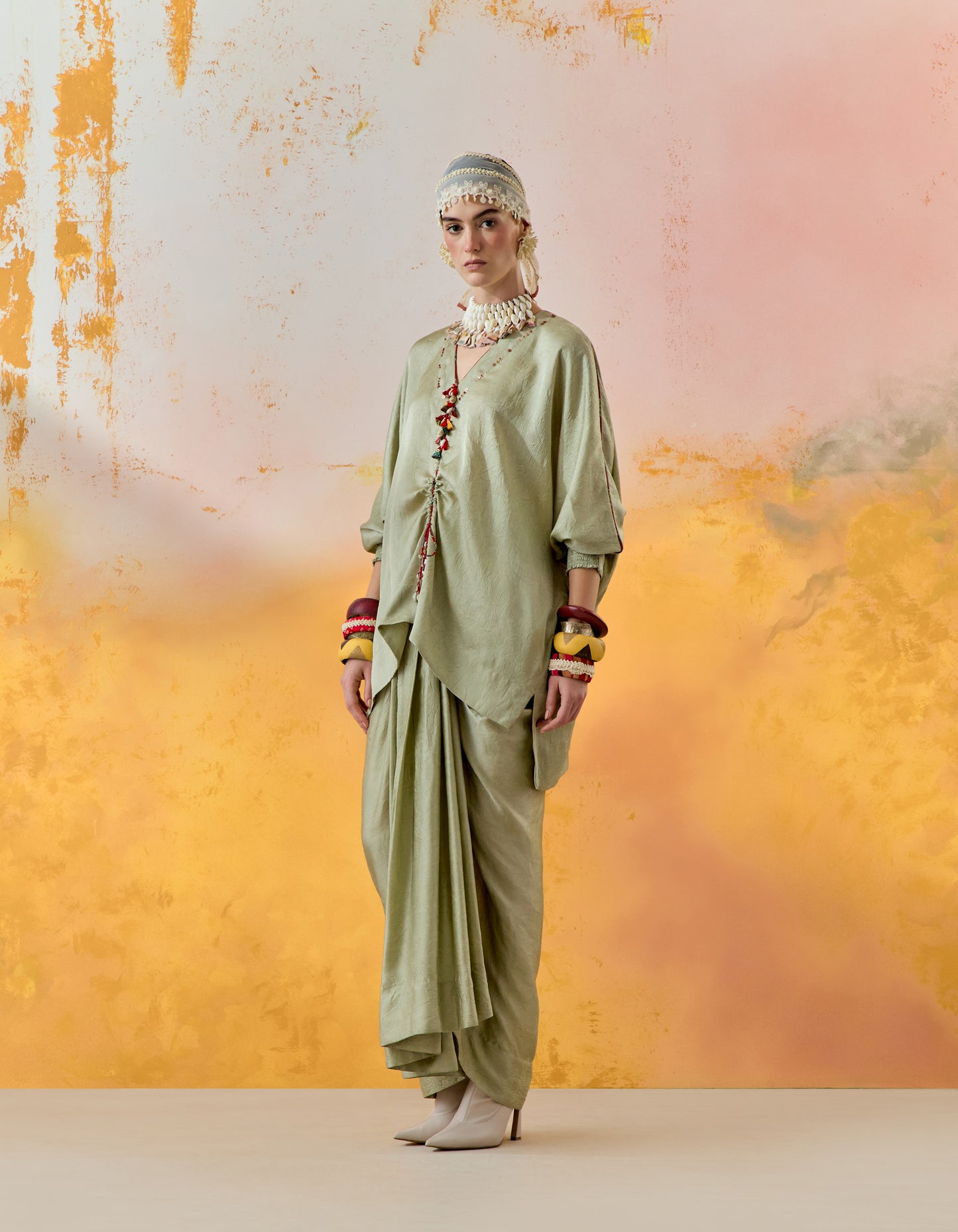 KURU TRAPEZE KURTA SET