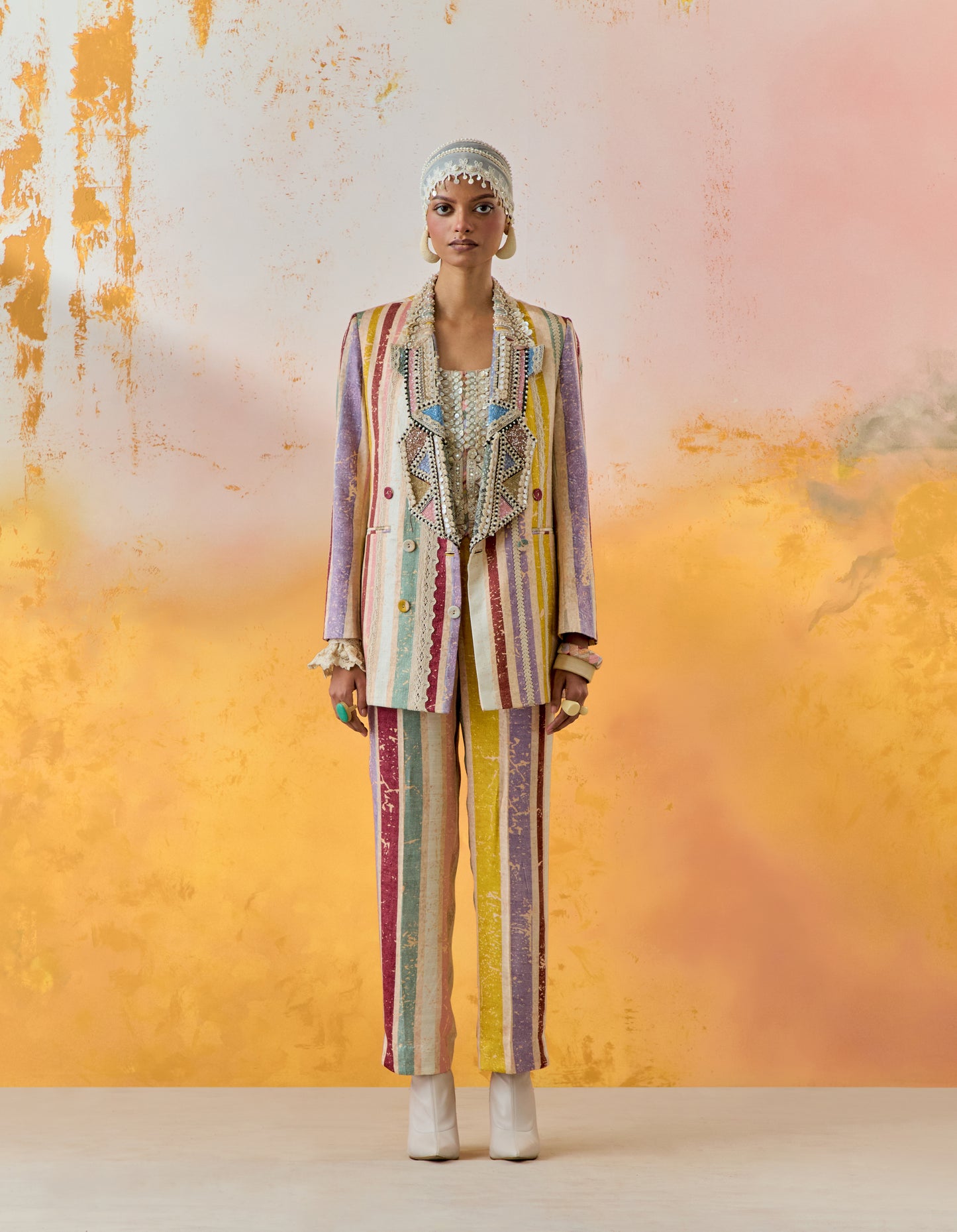 NOORI DOUBLE BREASTED JACKET SET