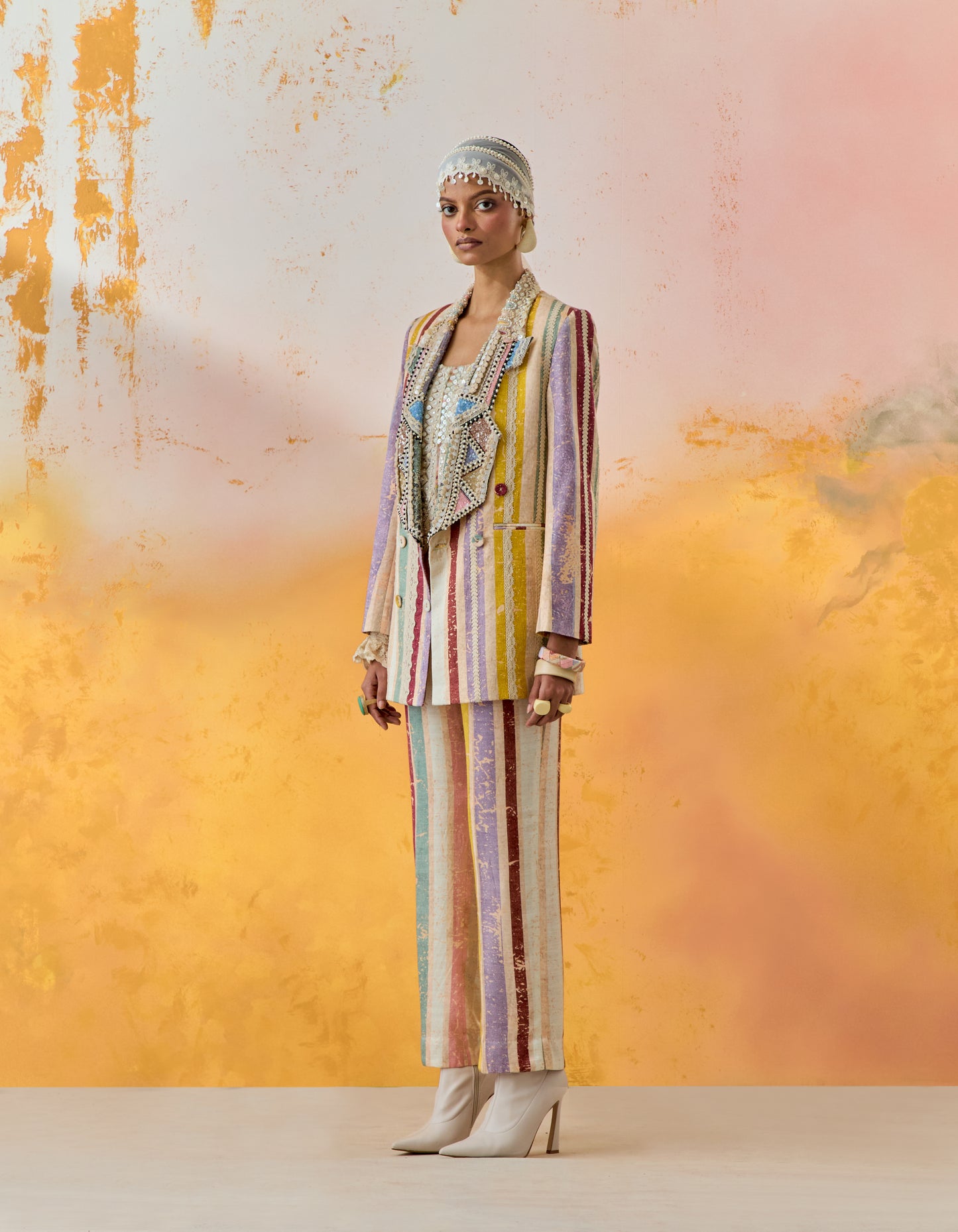 NOORI DOUBLE BREASTED JACKET SET