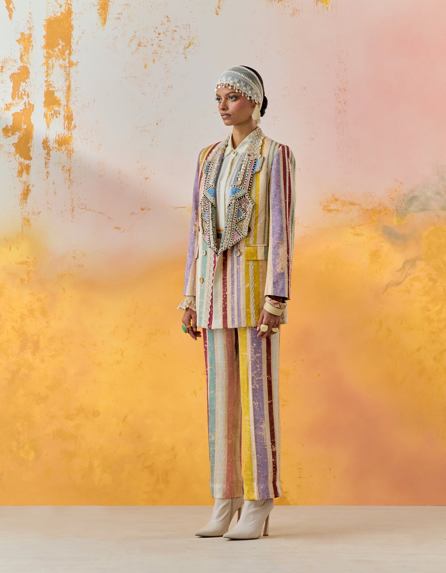 NOORI DOUBLE BREASTED JACKET SET