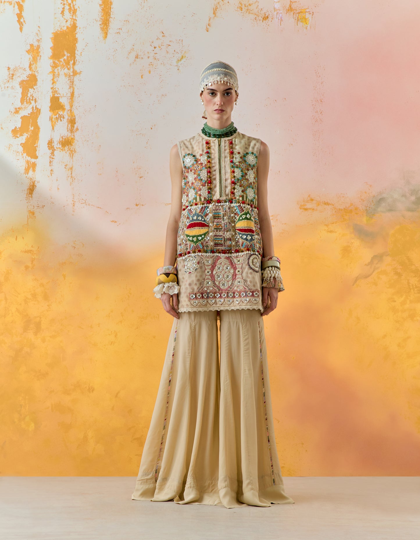 MEHRU EMBO DRESS SET