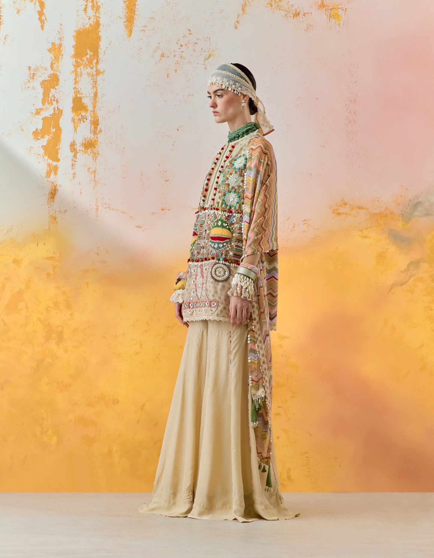 MEHRU EMBO DRESS SET