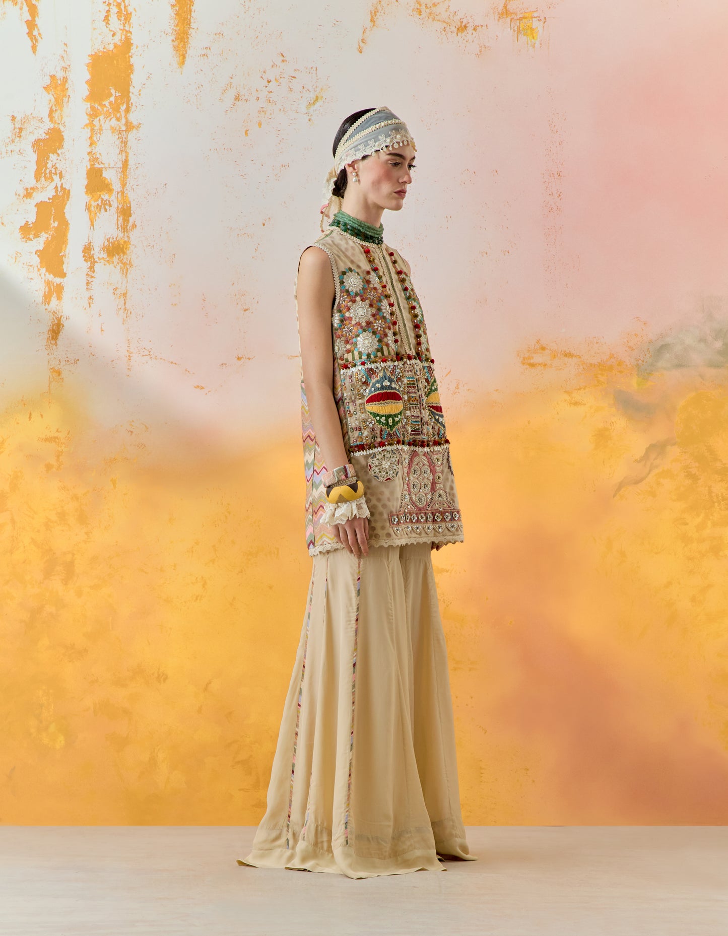 MEHRU EMBO DRESS SET
