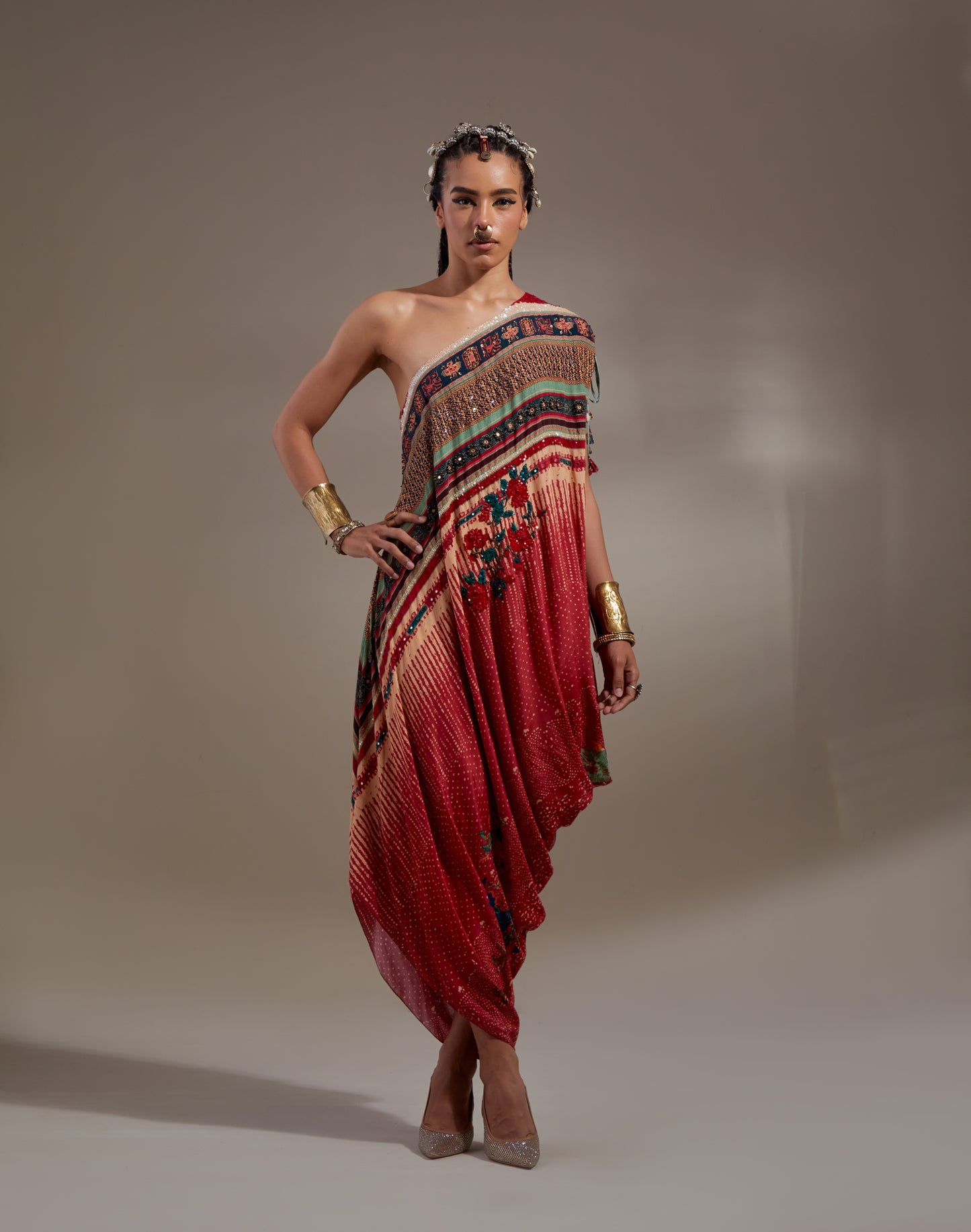 RASA ONE SHOULDER DRESS
