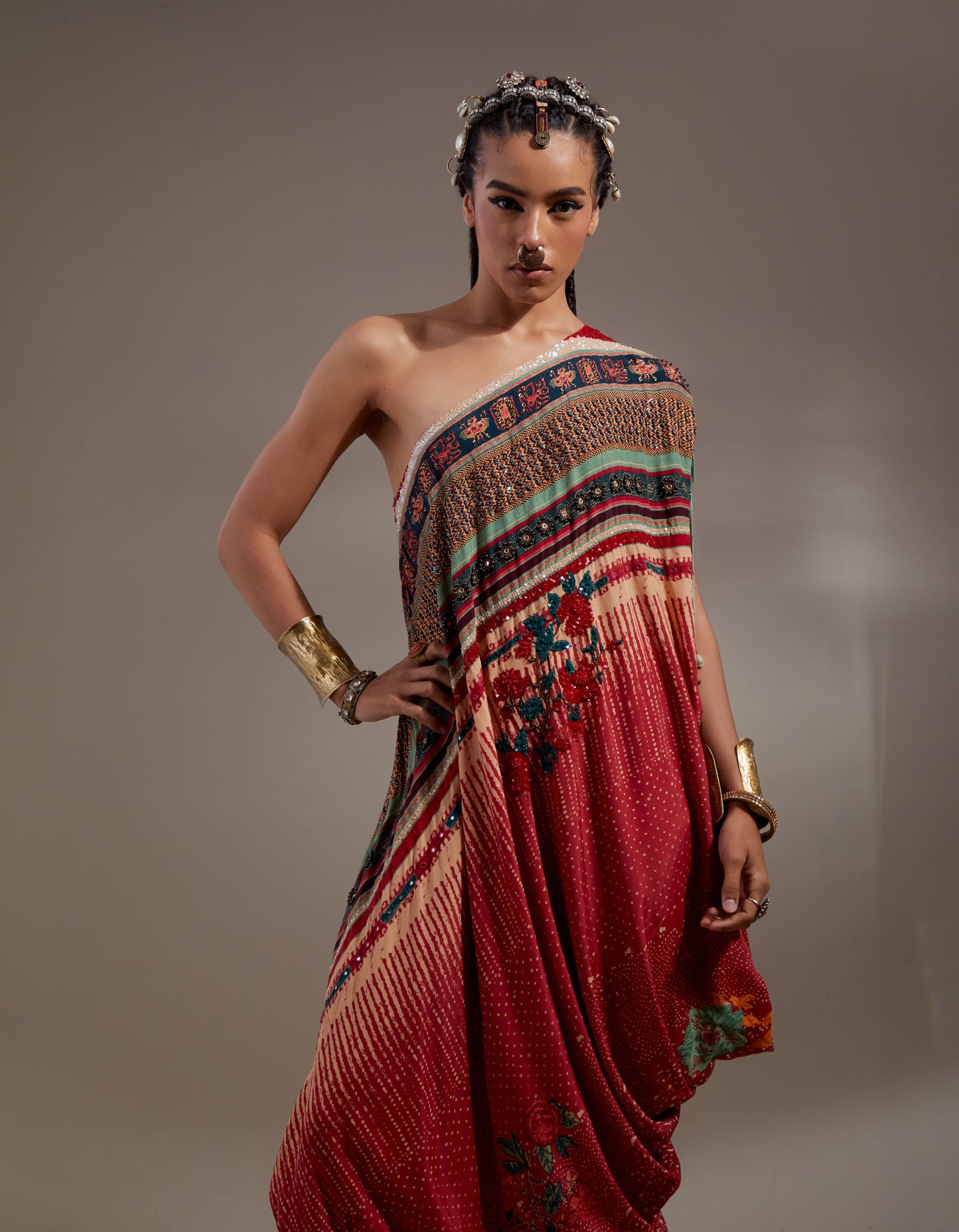 RASA ONE SHOULDER DRESS