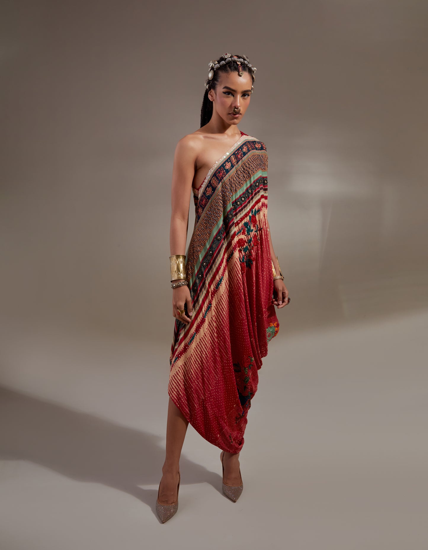 RASA ONE SHOULDER DRESS