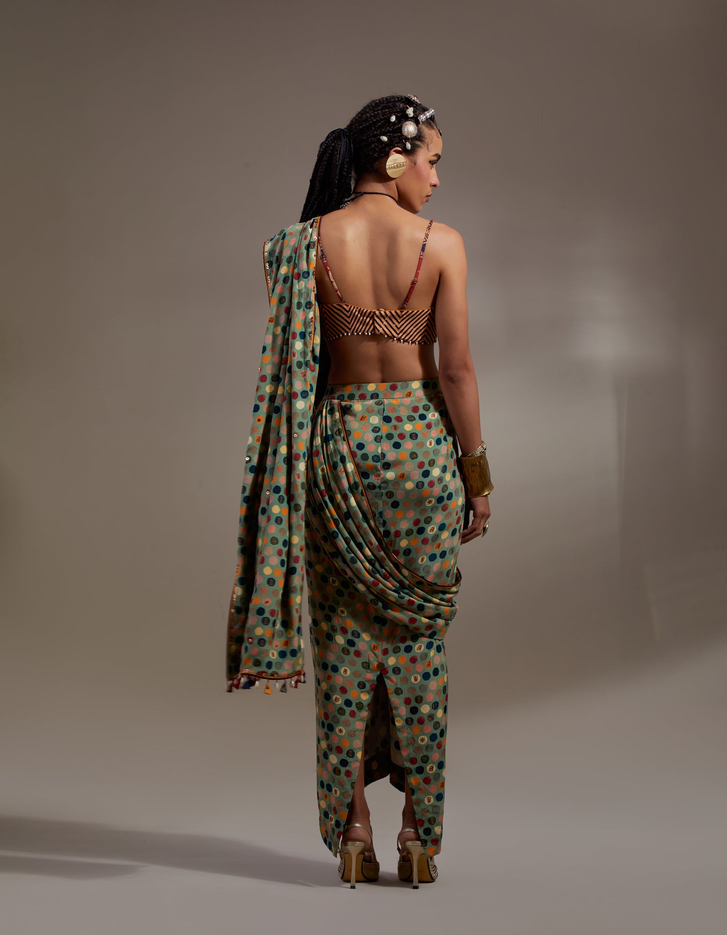 SOMA DRAPED SAREE SET