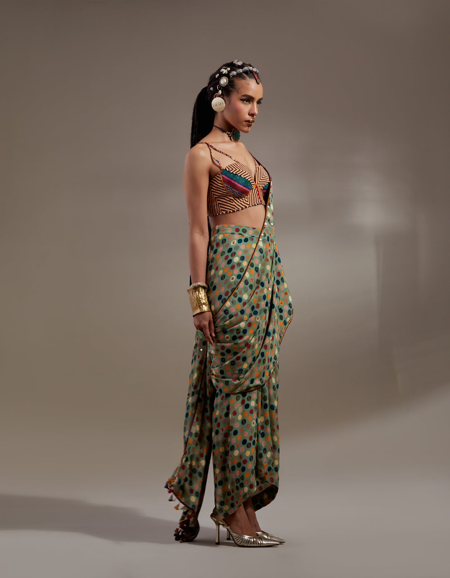 SOMA DRAPED SAREE SET