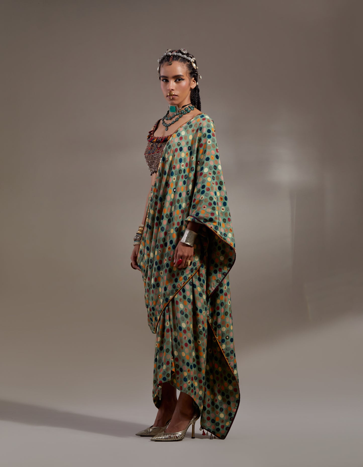 SOMA DRAPED SAREE SET