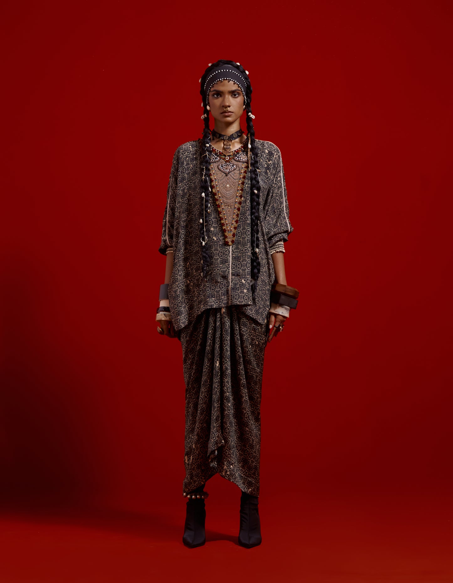 KURU TRAPEZE KURTA SET