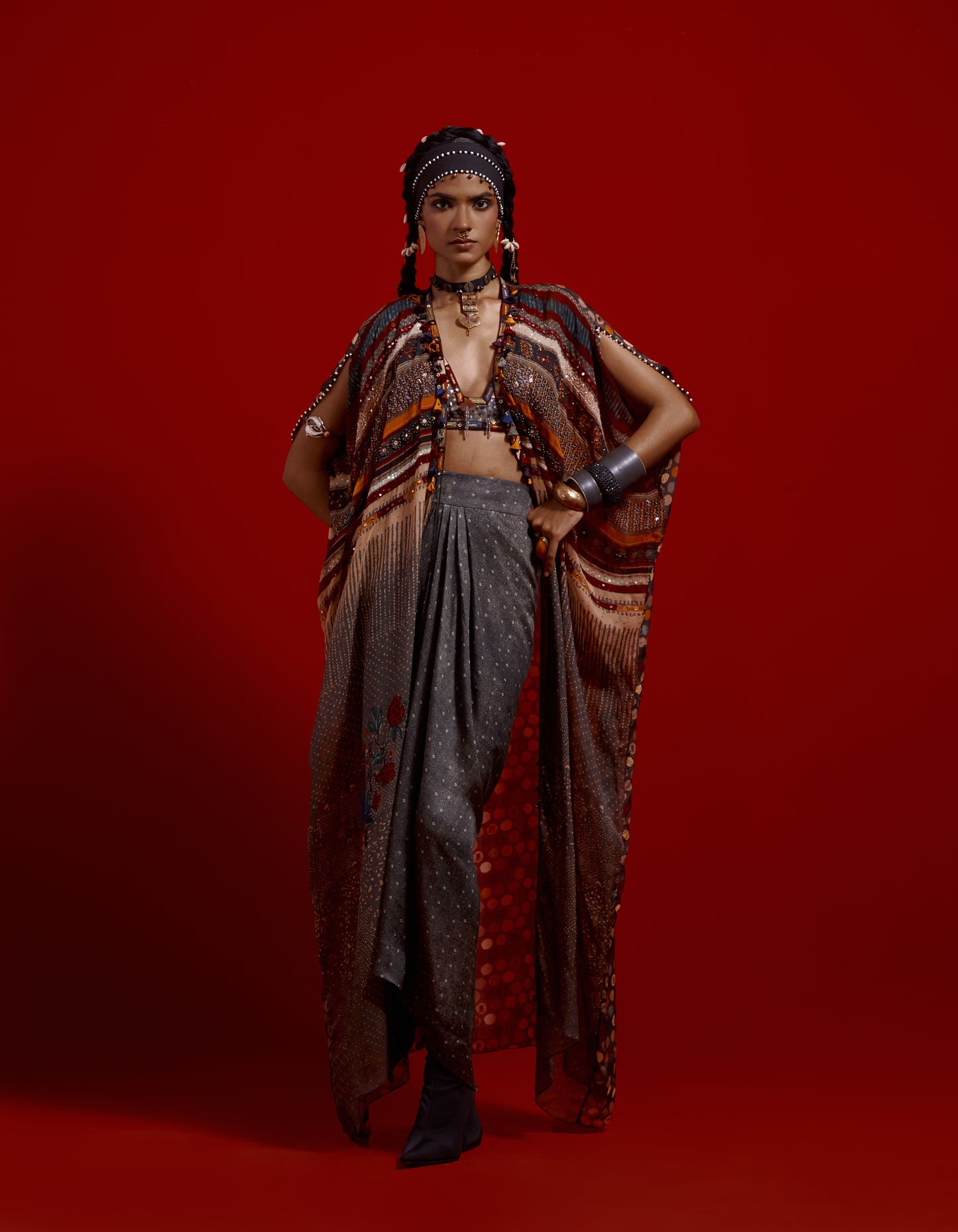 RITU KAFTAAN DUPATTA JACKET SET