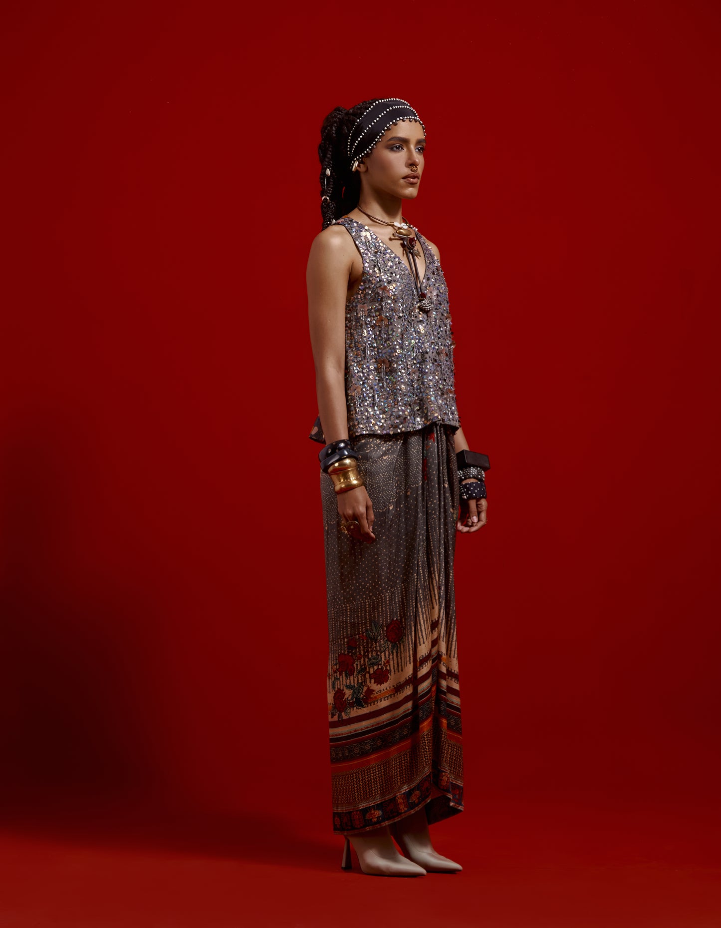 HAYA V-NECK TOP SET