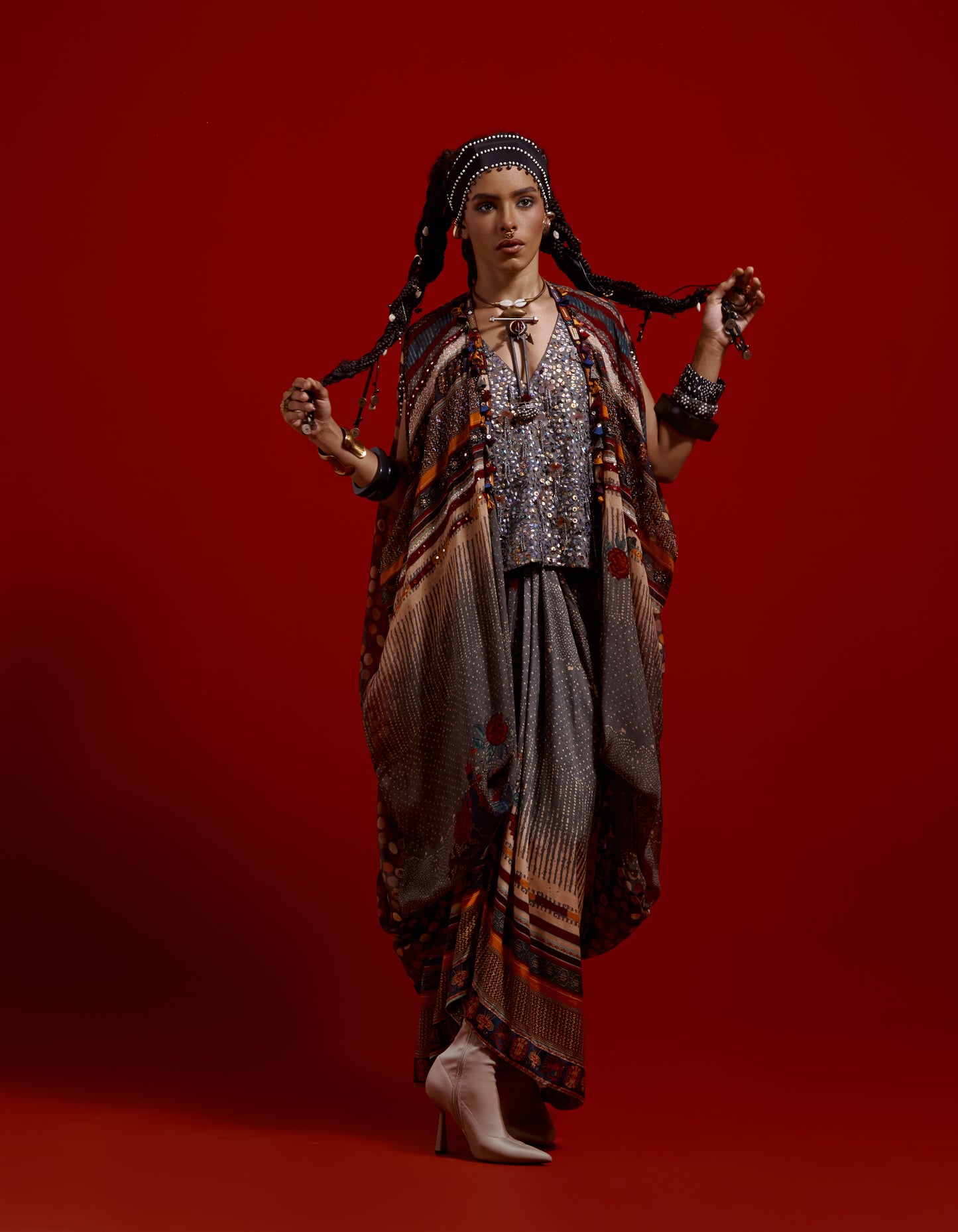 RITU KAFTAAN DUPATTA JACKET SET