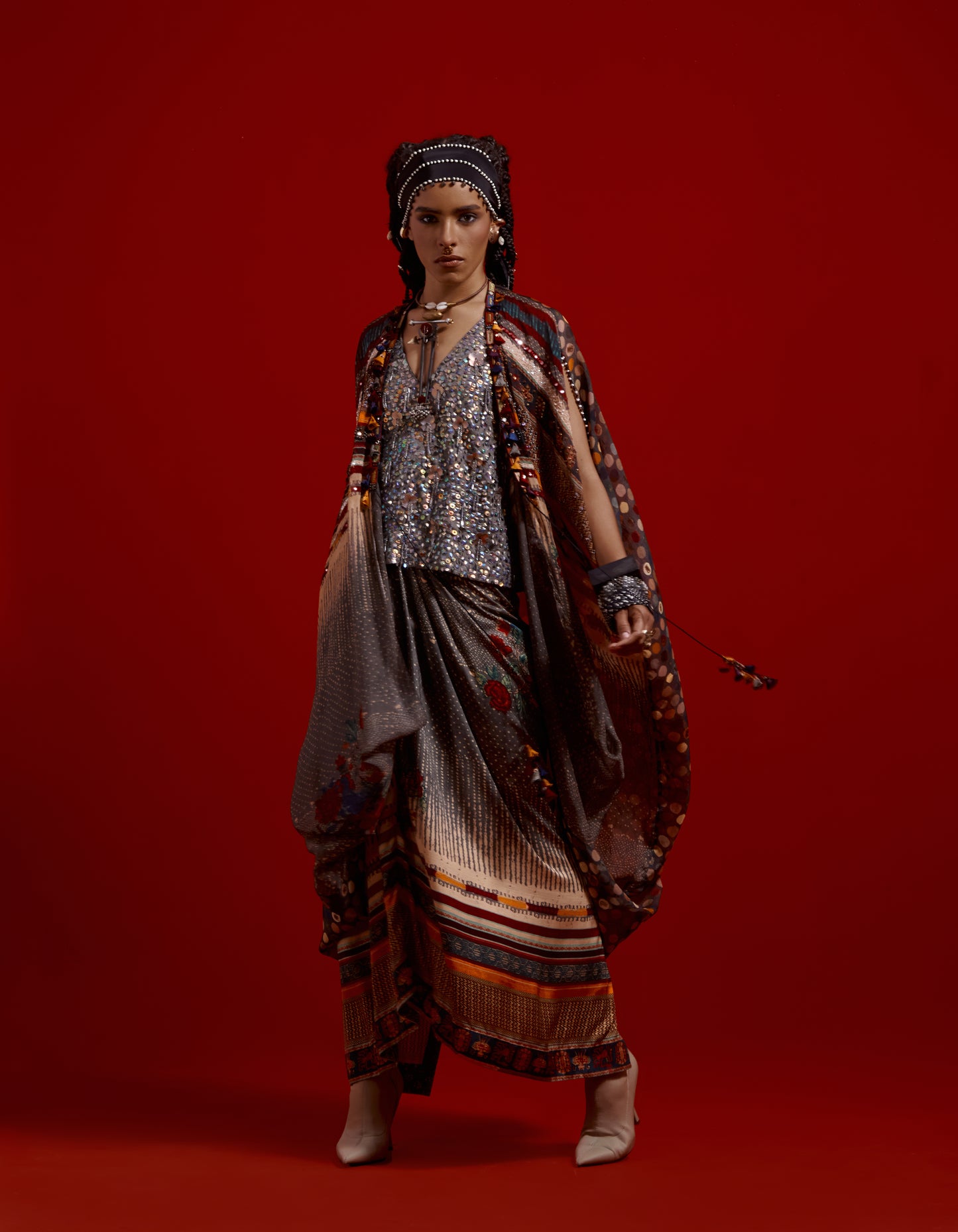 RITU KAFTAAN DUPATTA JACKET SET
