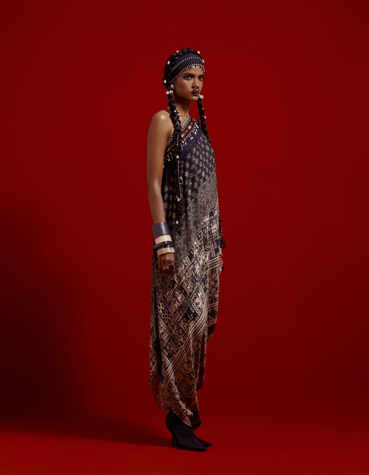 RASA ONE SHOULDER DRESS