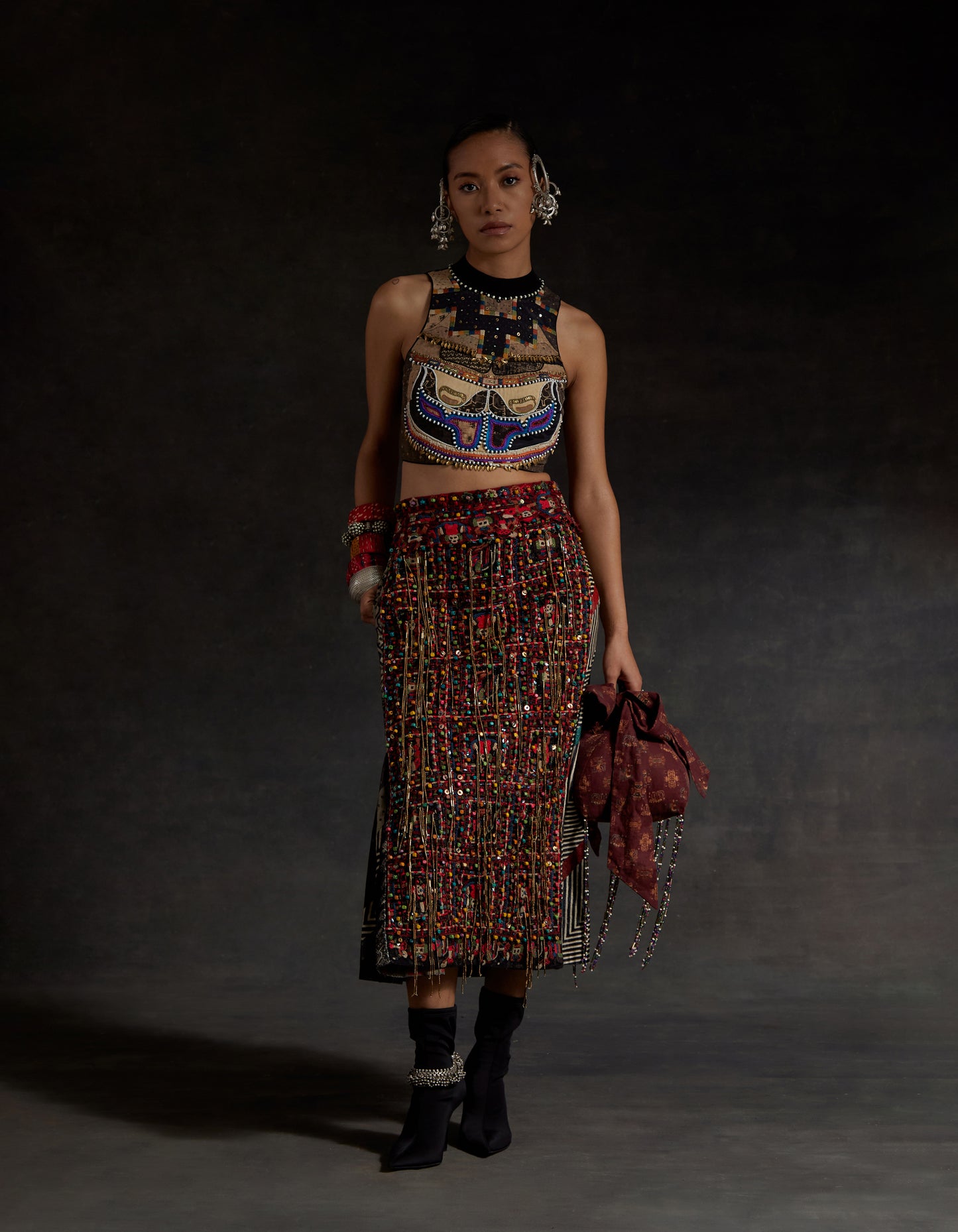 ALYA HALTERNECK BLOUSE SET