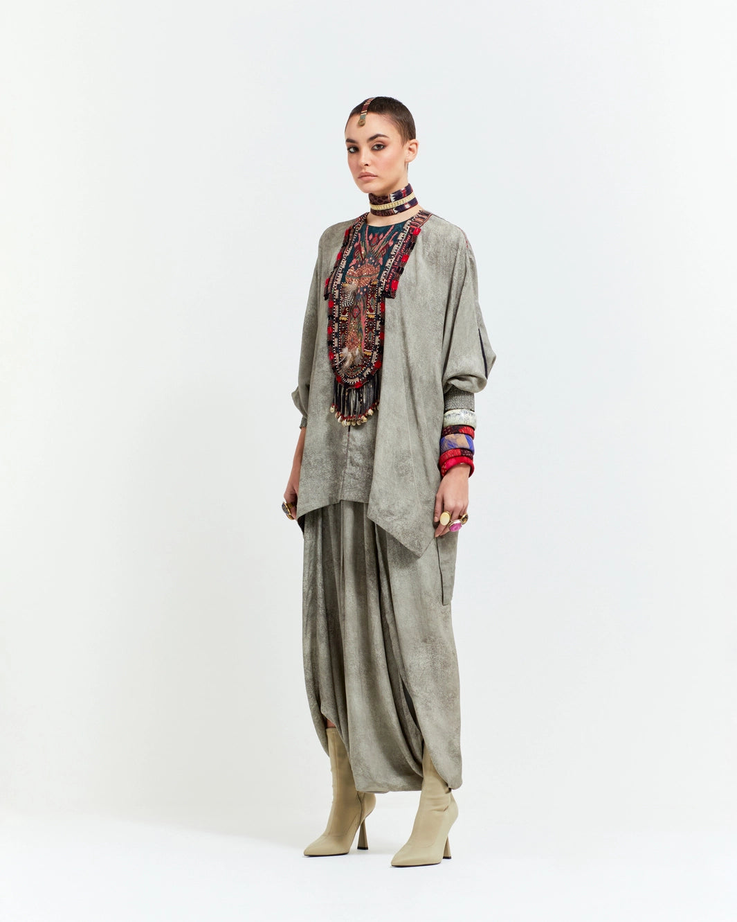 KURU TRAPEZE KURTI SET