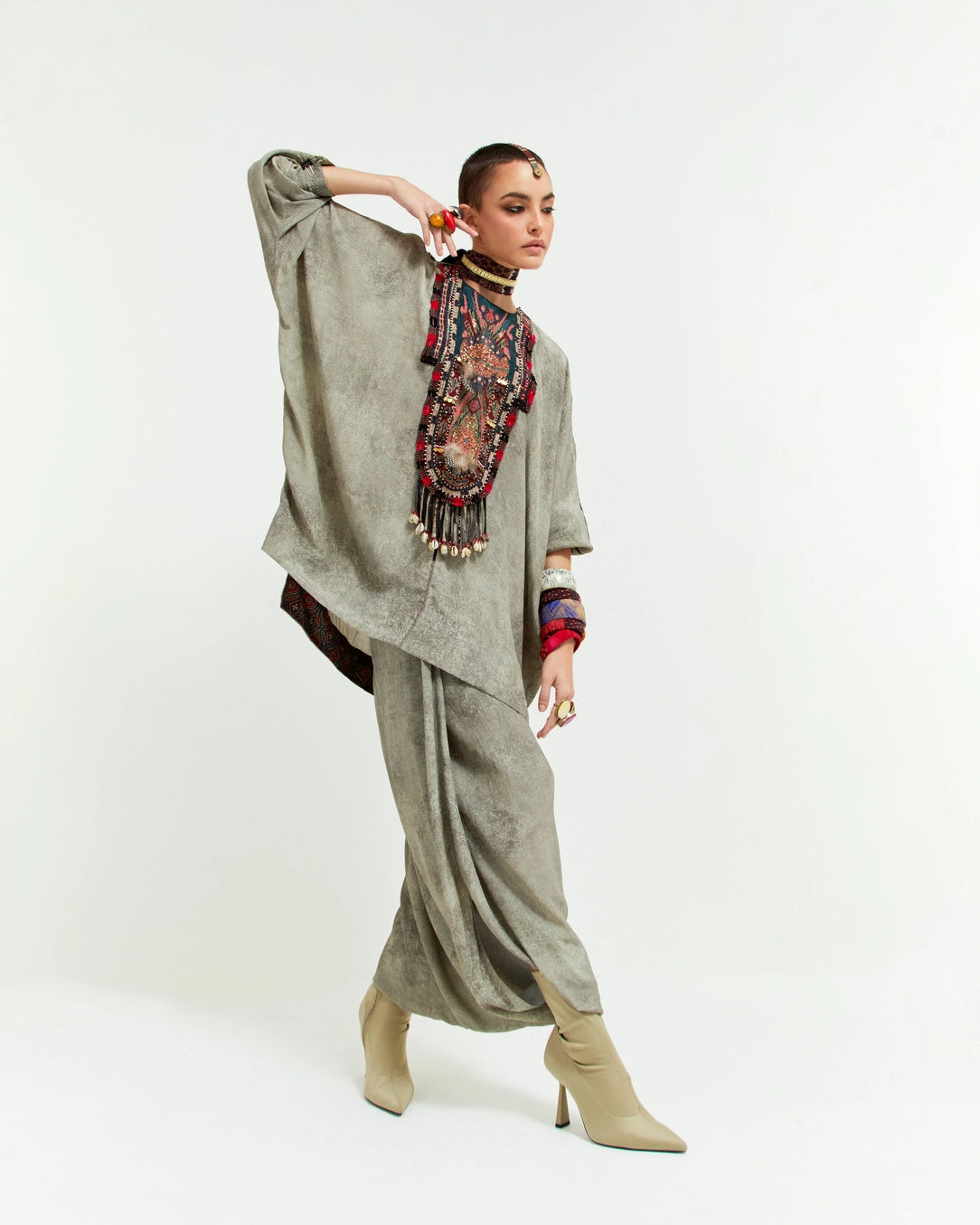 KURU TRAPEZE KURTI SET