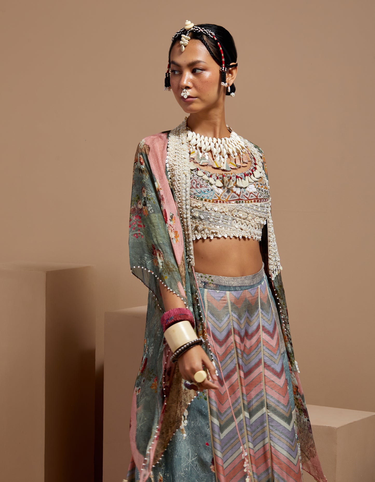 VENI DUPATTA JACKET SET