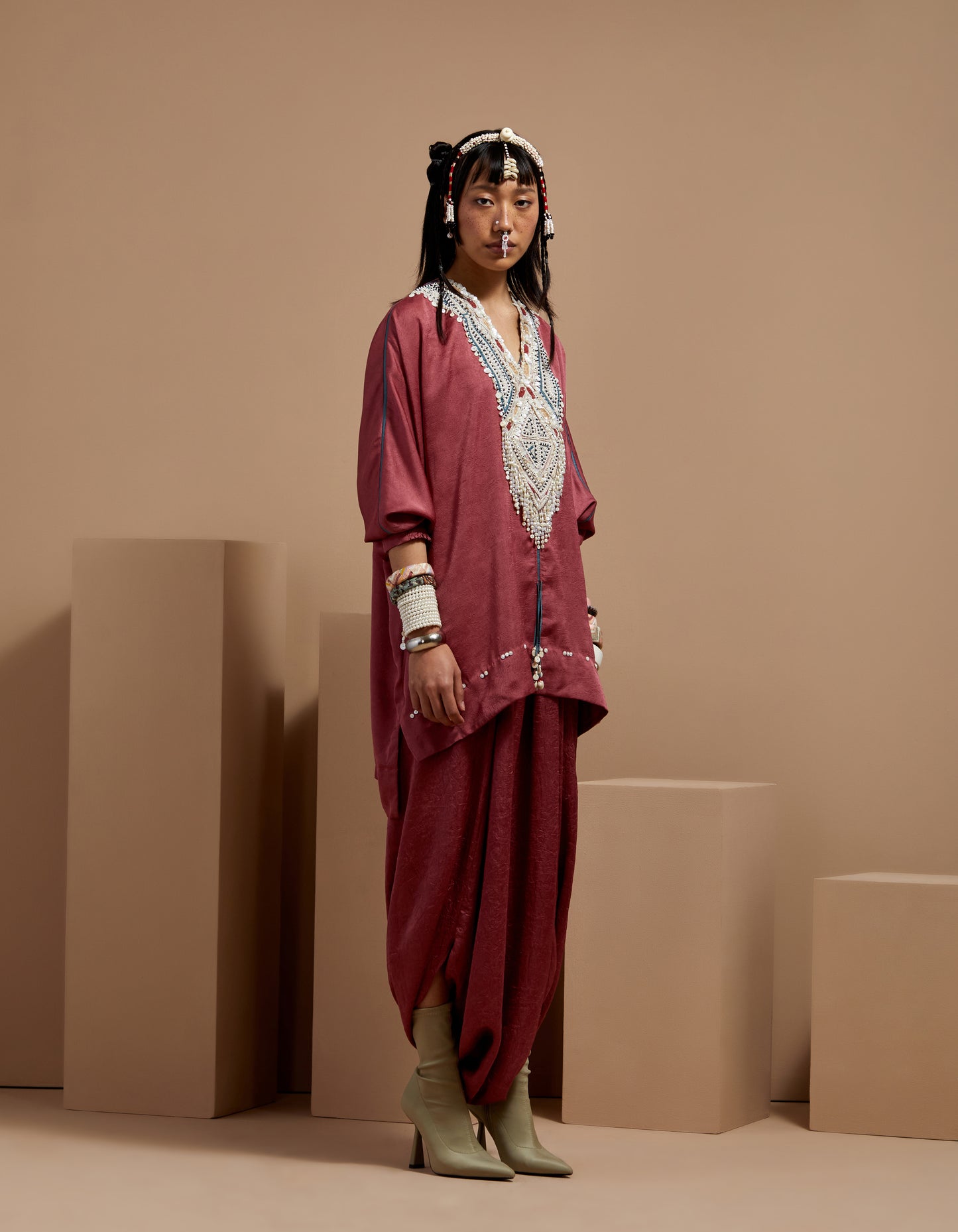 KURU TRAPEZE KURTA SET