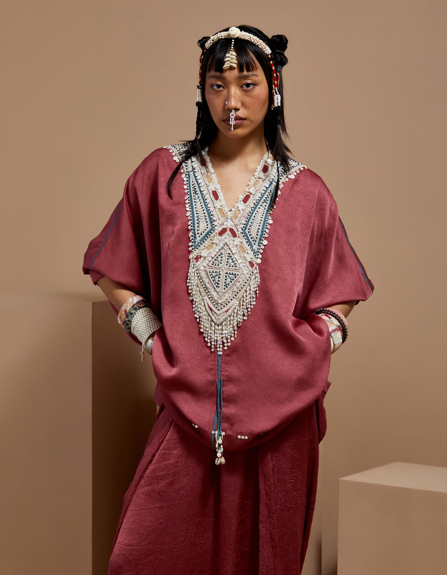 KURU TRAPEZE KURTA SET