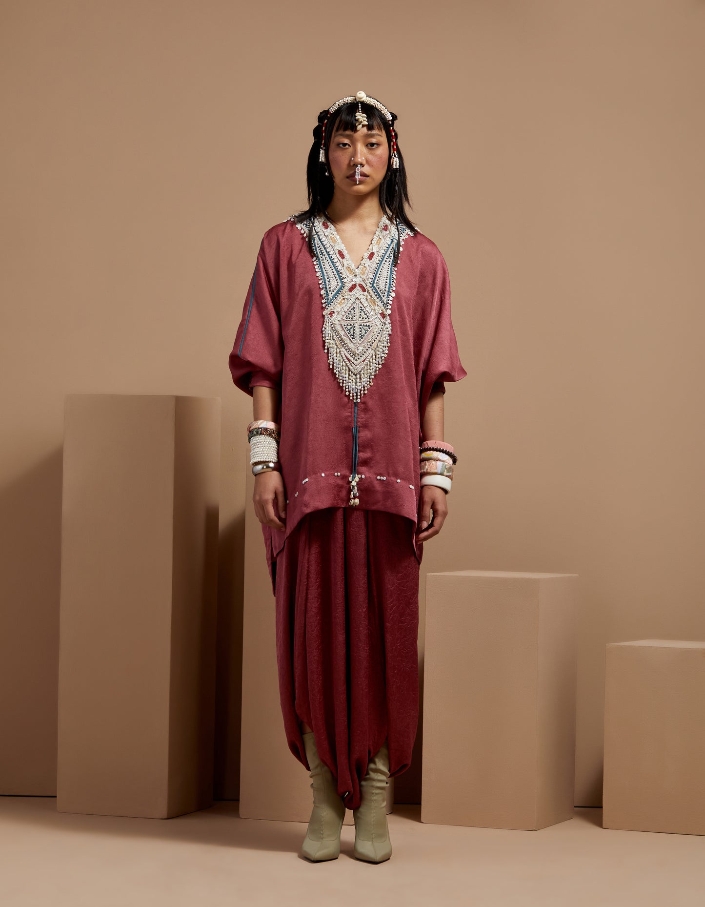 KURU TRAPEZE KURTA SET