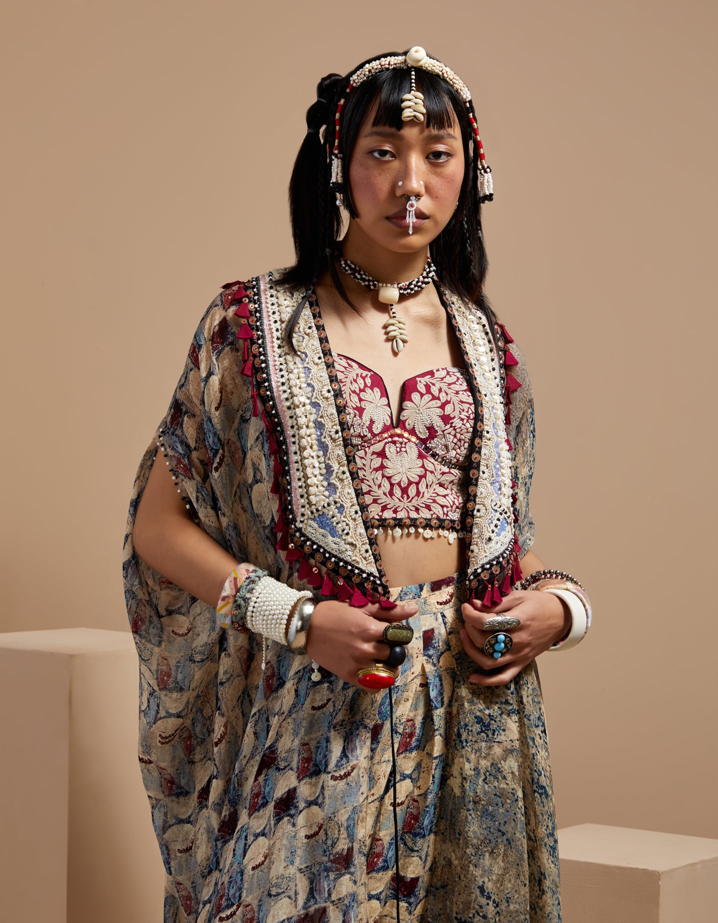 RITU KAFTAN DUPATTA JACKET SET