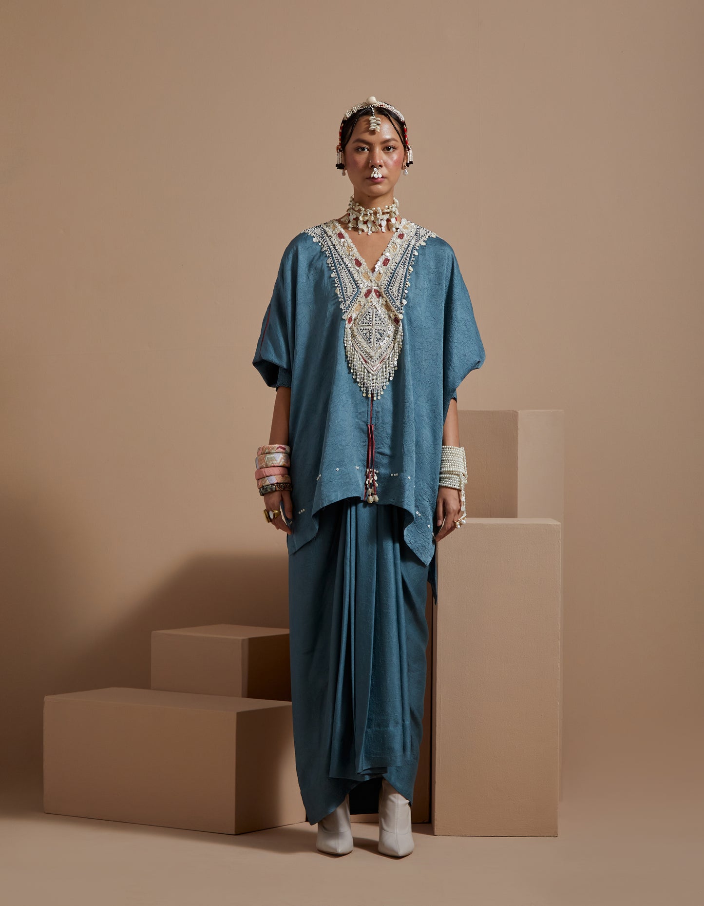 KURU TRAPEZE KURTA SET