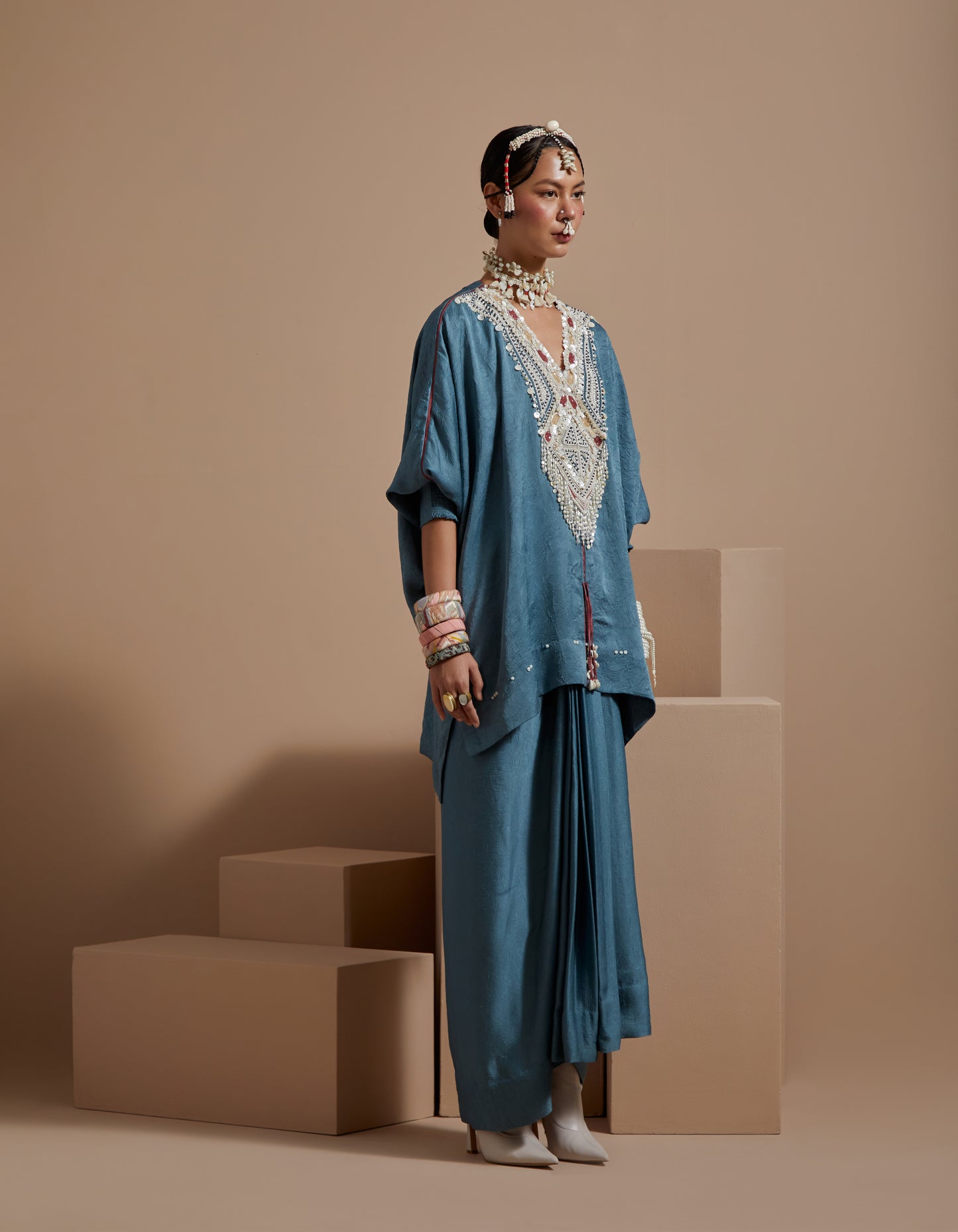 KURU TRAPEZE KURTA SET