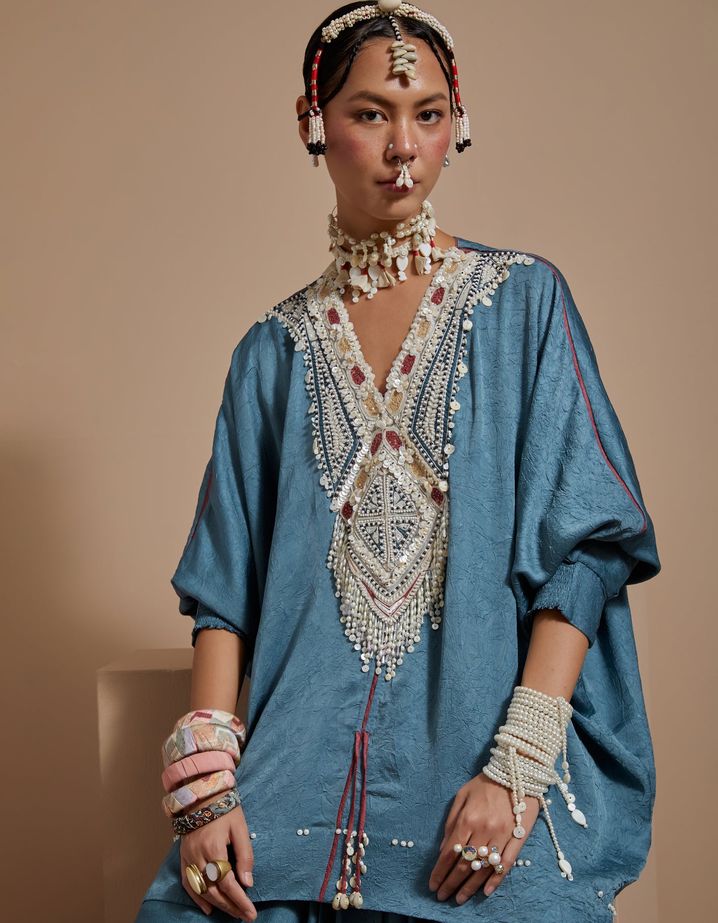 KURU TRAPEZE KURTA SET