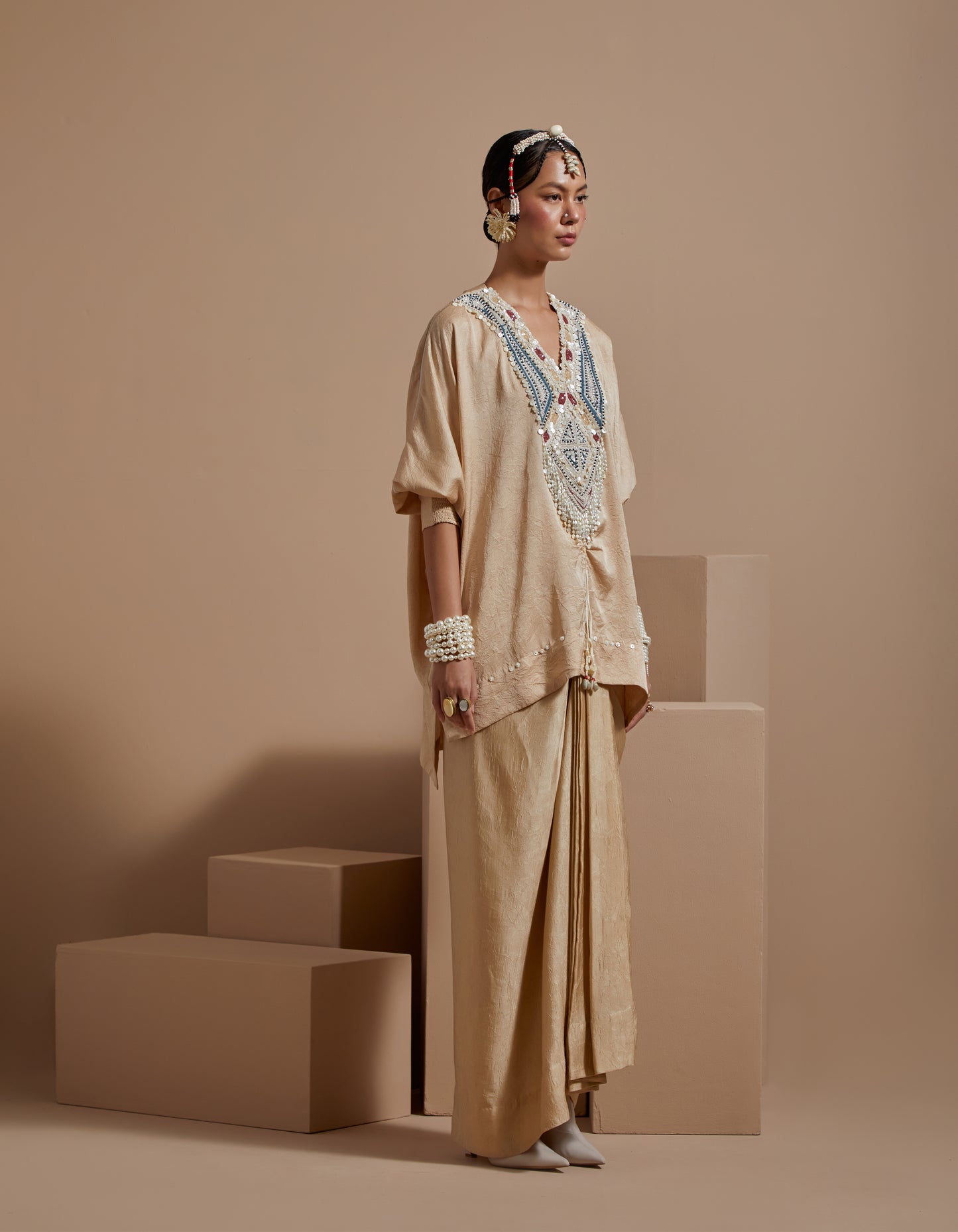 KURU TRAPEZE KURTA SET