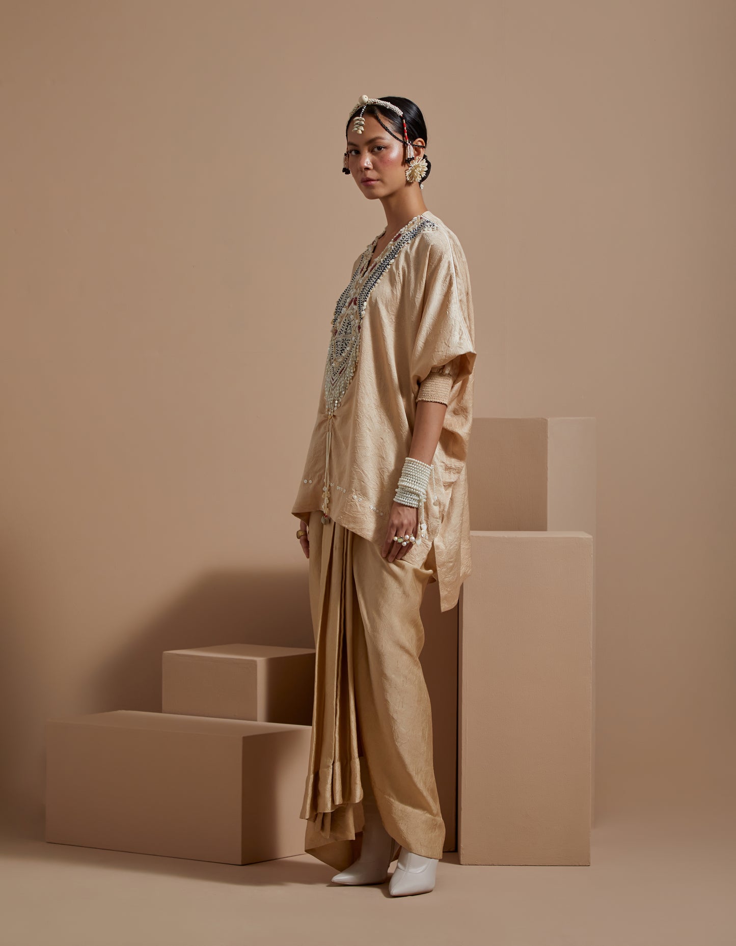 KURU TRAPEZE KURTA SET