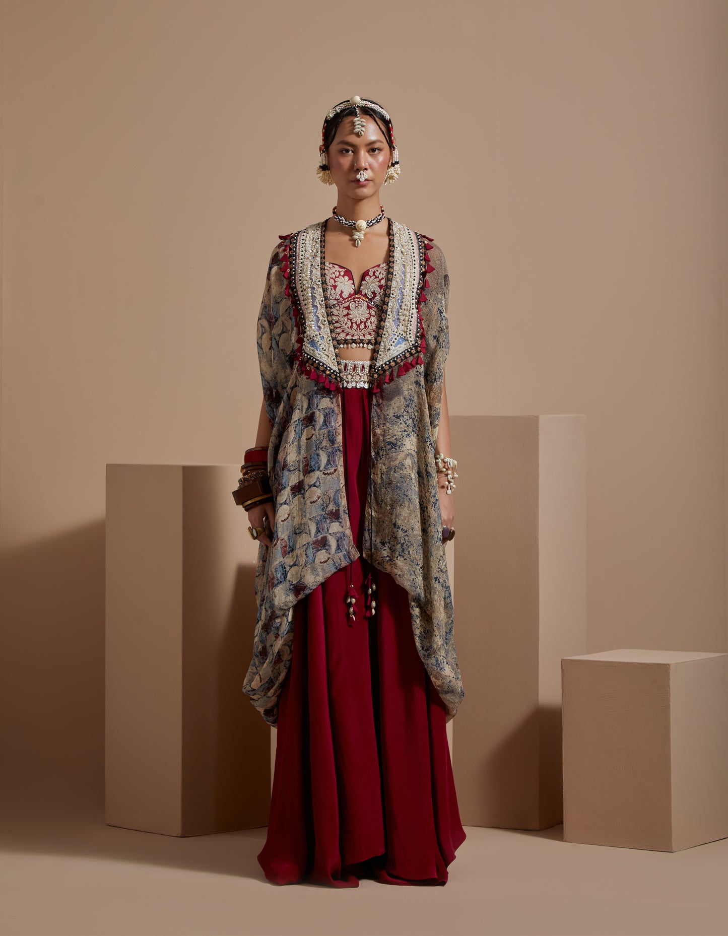 RITU KAFTAN DUPATTA JACKET SET