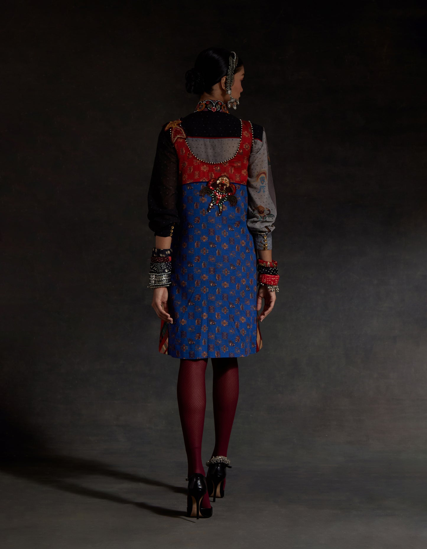 MEHRU EMBO DRESS SET