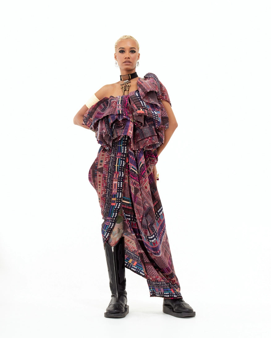 ROXANNA RUFFLE DRESS