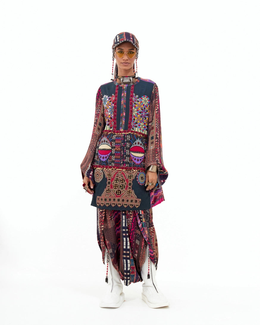 MEHRU EMBO DRESS SET
