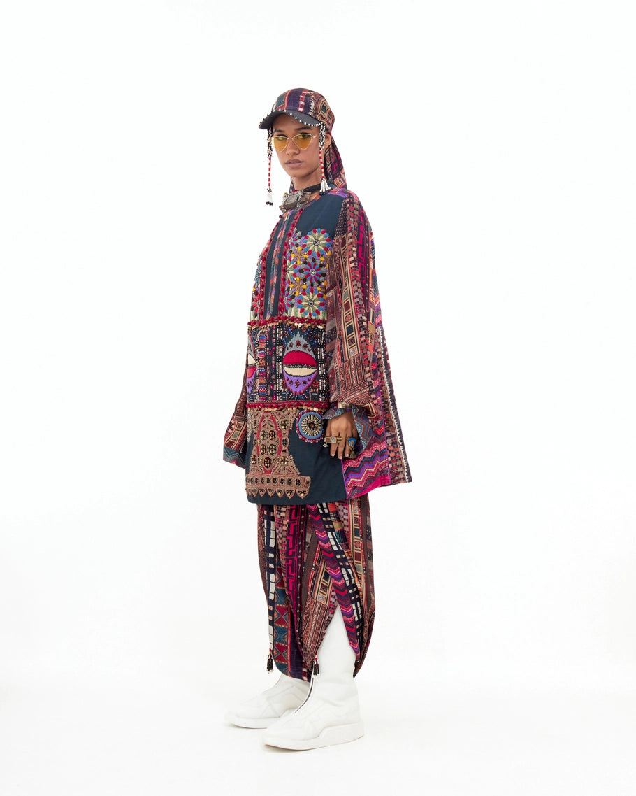 MEHRU EMBO DRESS SET